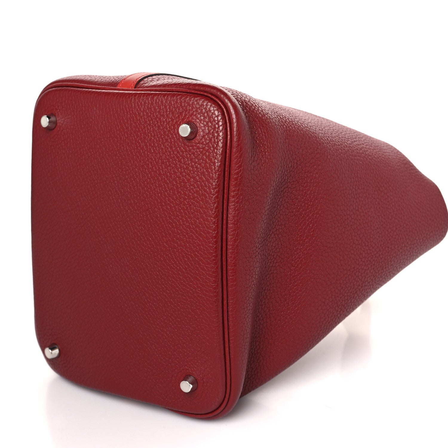 Hermes Taurillon Clemence Swift Picotin Lock 22 MM Rouge H Brique 9 of 9