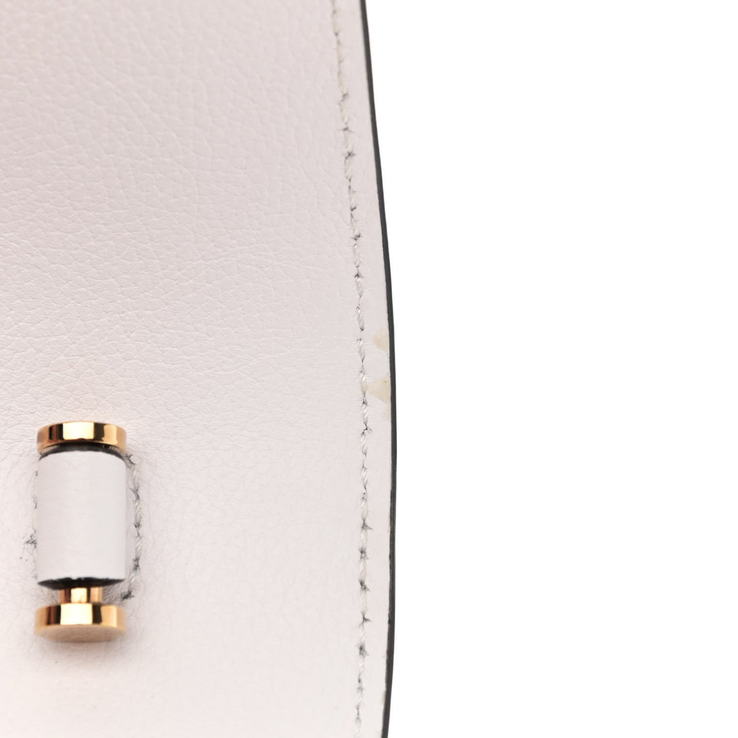 Grained Calfskin Small La Medusa Top Handle Bag White