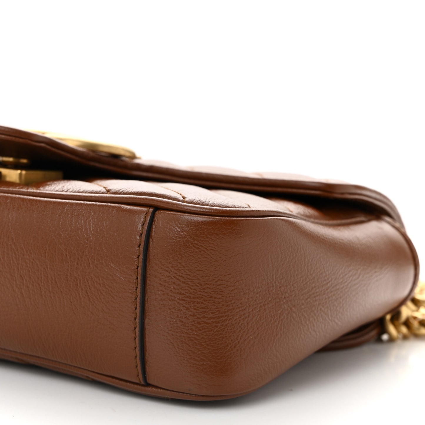 Azalea Calfskin Matelasse Diagonal Mini GG Marmont Shoulder Bag Cuir