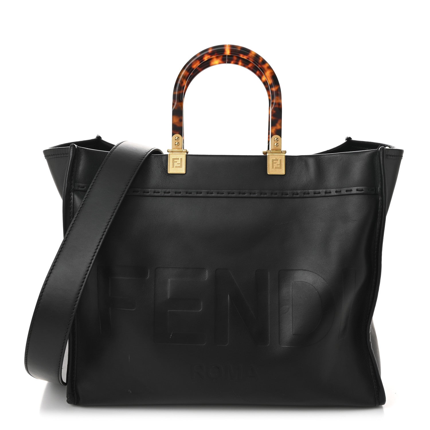 希少品✨FENDIビンテージ　ビジネスバッグ　トートバッグ　ライン　ロゴ FENDI (フェンディ) ロゴ ハンドバッグ フェンディ サンシャイン