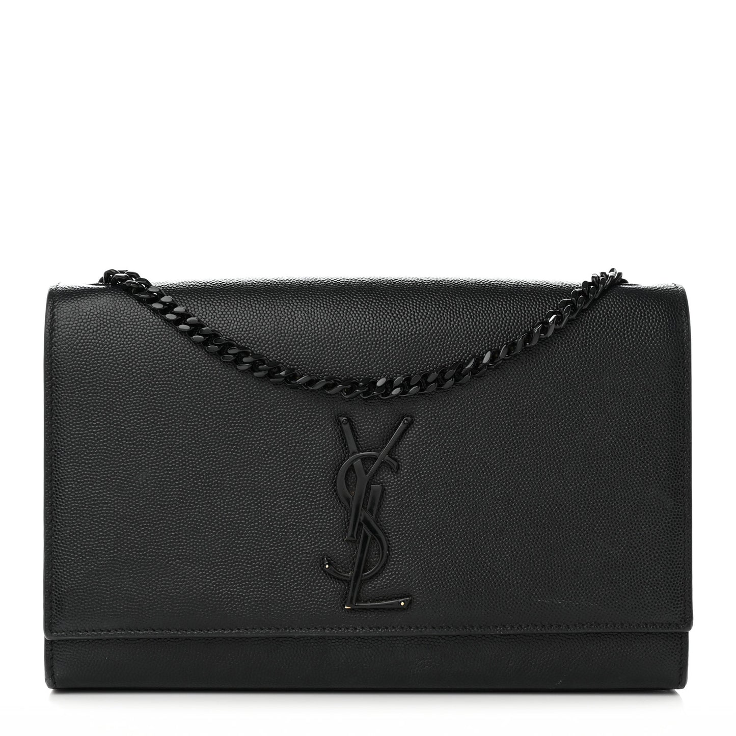 Grain De Poudre Medium Classic Monogram Monochrome Kate Satchel Black