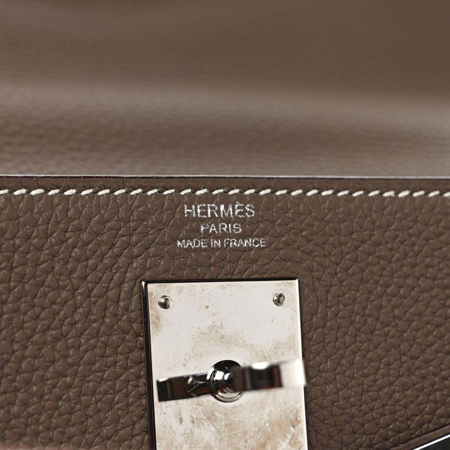 Hermes Togo Kelly Retourne 28 Etoupe 6 of 11
