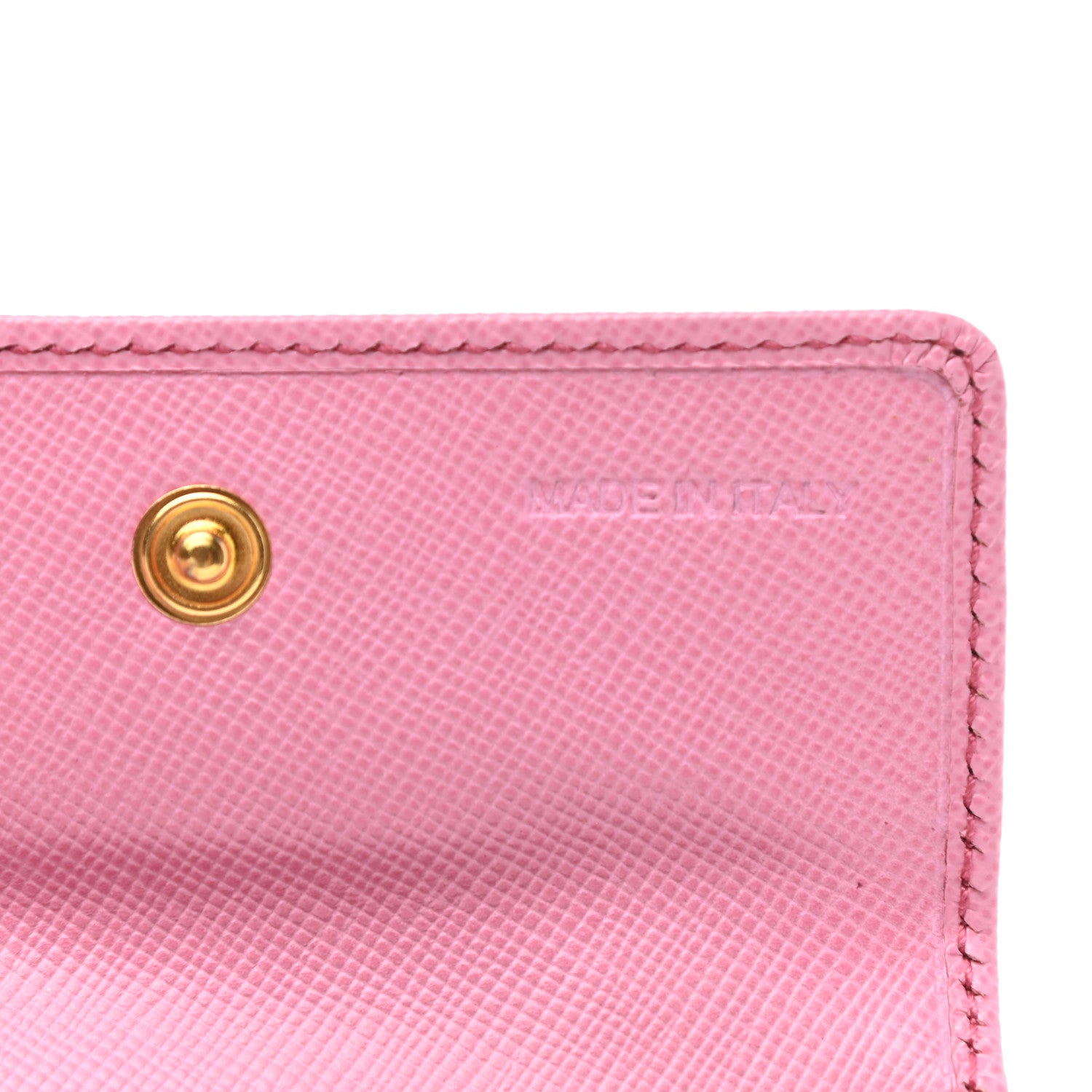 Prada Saffiano Metal Flap Wallet Begonia 7 of 8
