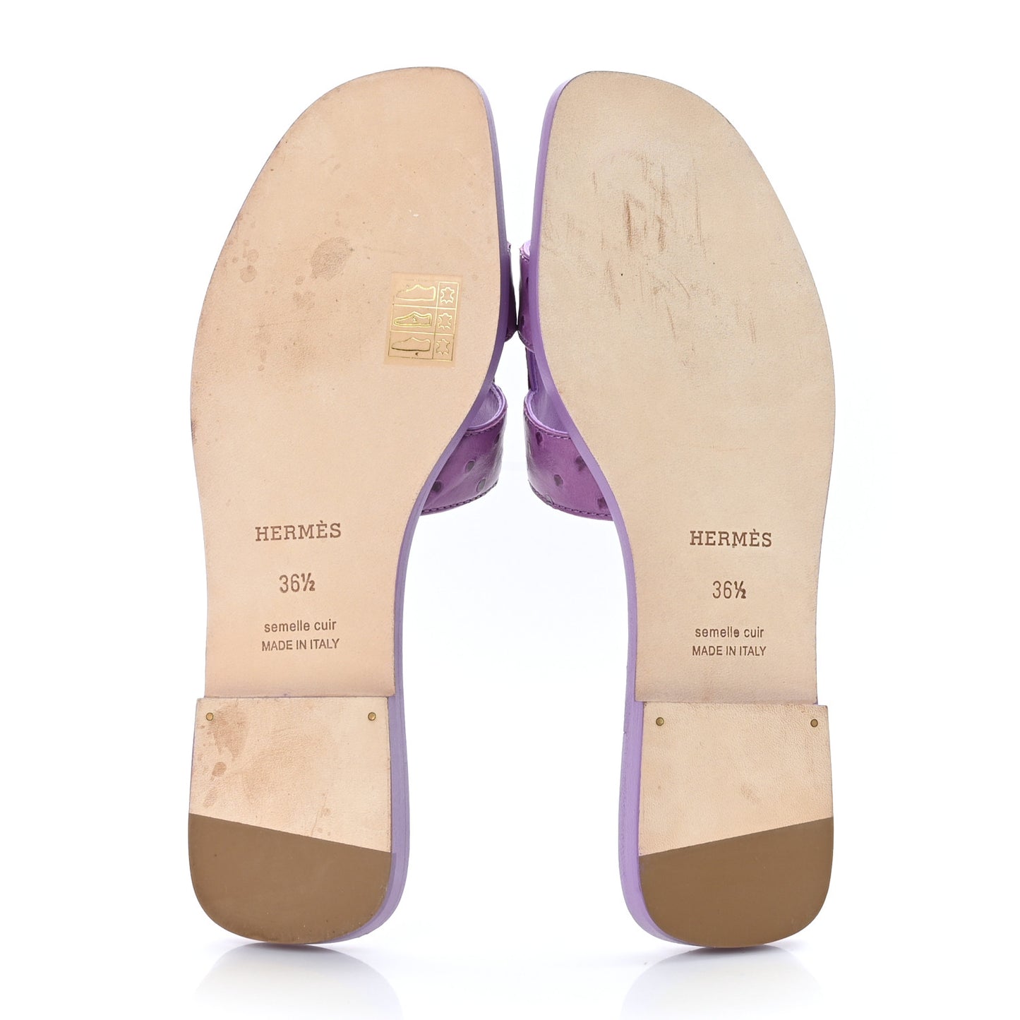 Ostrich Oran Sandals 36.5 Violet