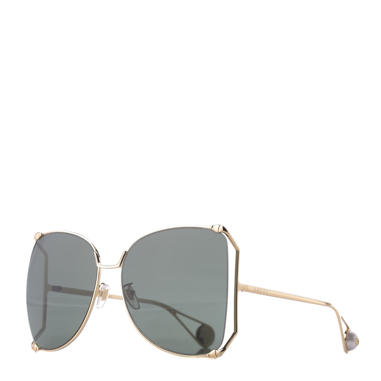 Oversized Round Sunglasses GG0252S Gold