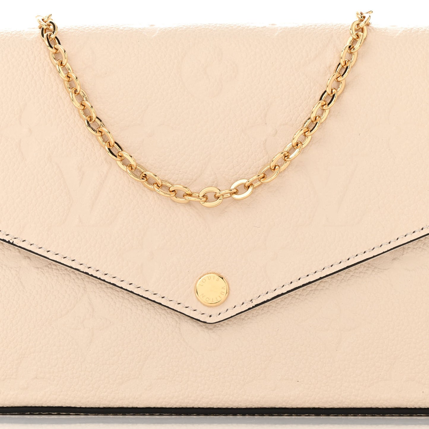 Empreinte Pochette Felicie Chain Wallet Cream