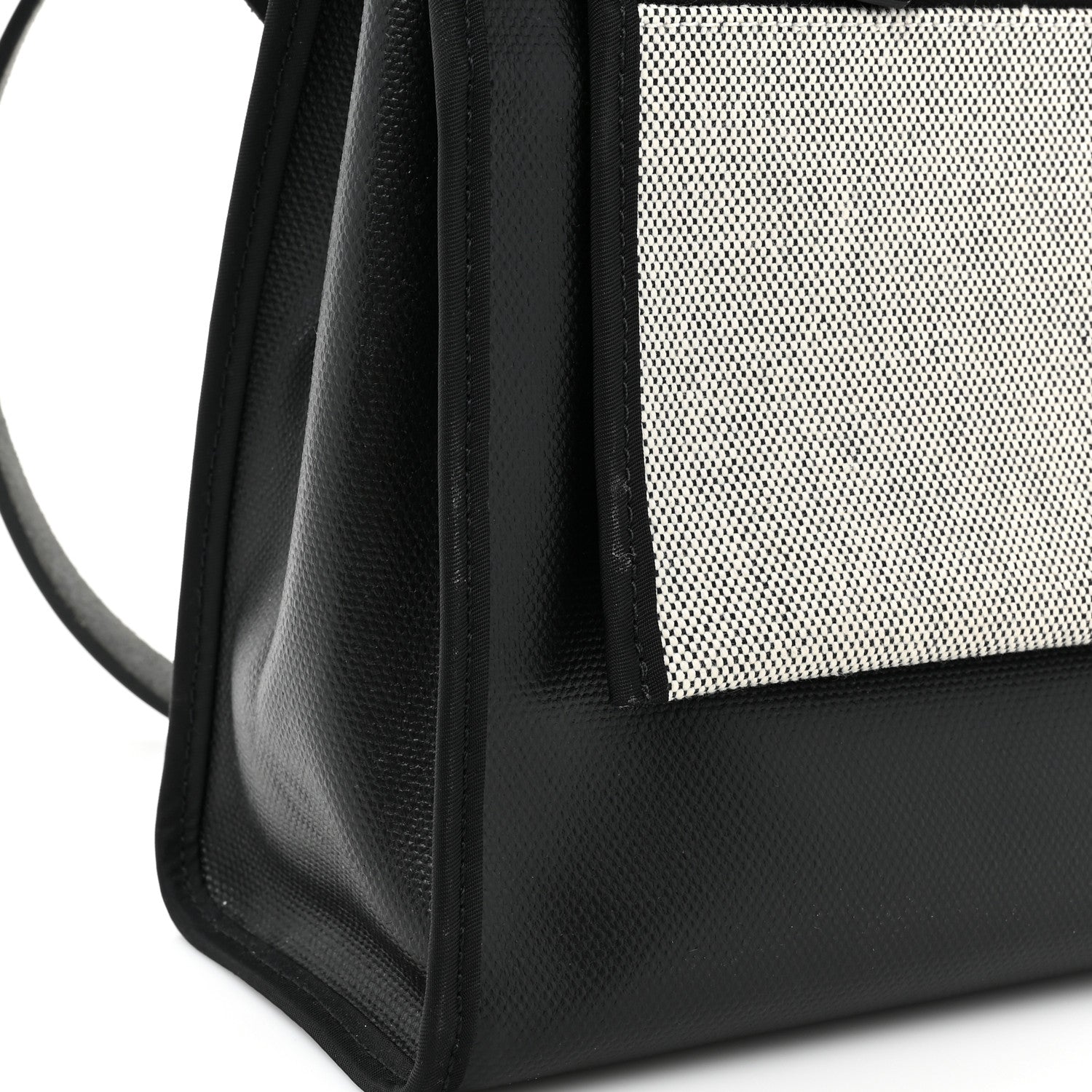 Hermes Toile H Berline Vache Hunter Herbag Zip PM 31 Black Ecru 12 of 13