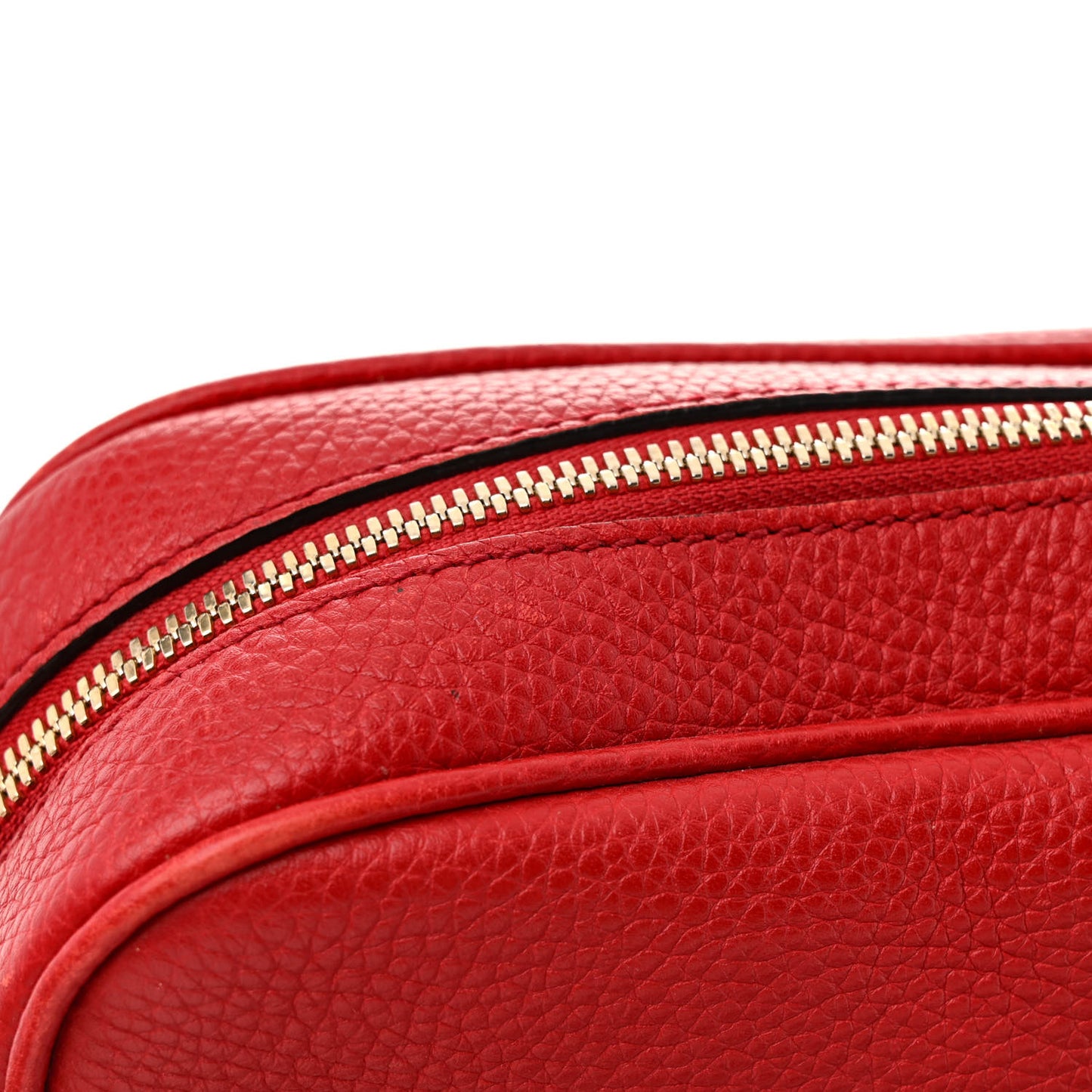 Pebbled Calfskin Small Soho Disco Bag Tabasco Red