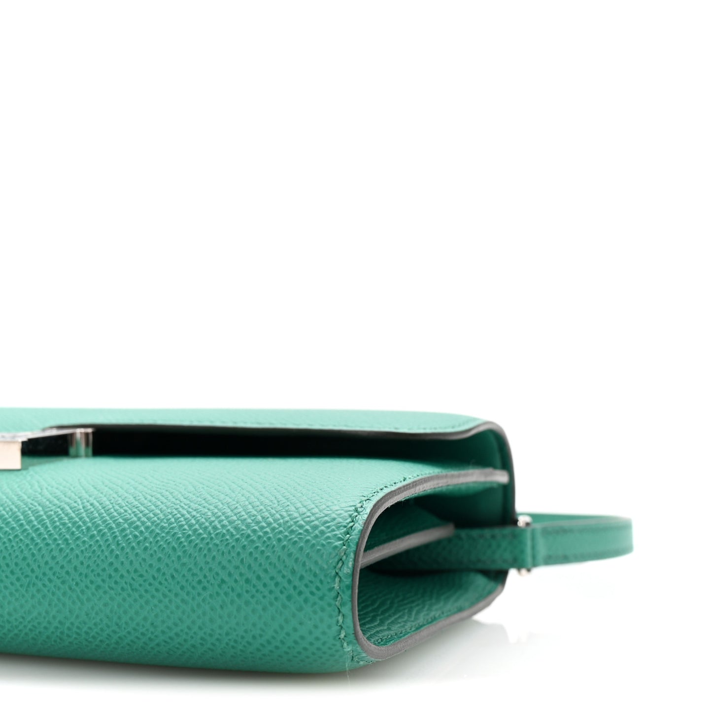 Epsom Lizard Constance Wallet To Go Vert Jade Vert Cypress