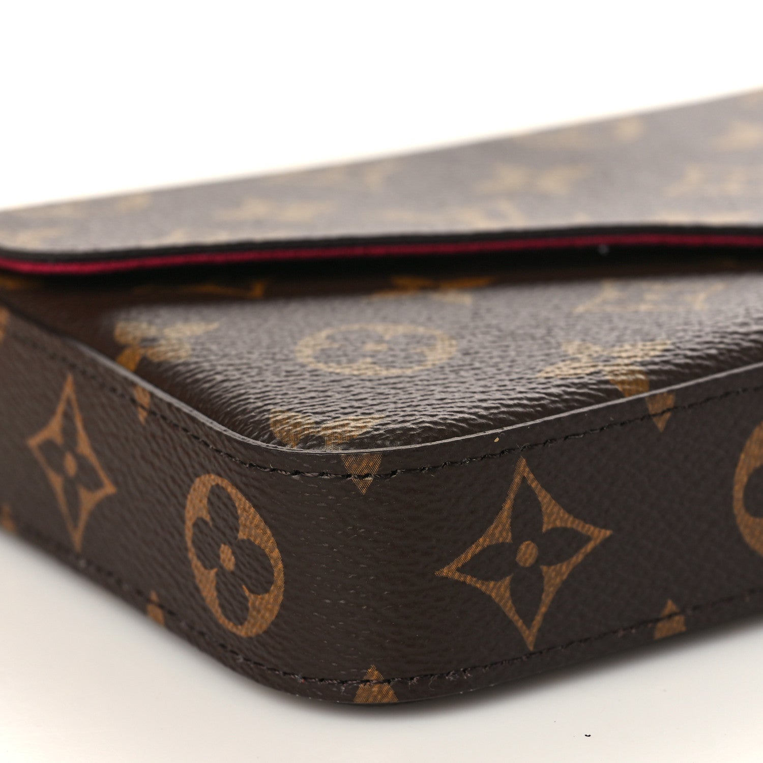 Louis Vuitton Monogram Pochette Felicie Chain Wallet Fuchsia 8 of 10