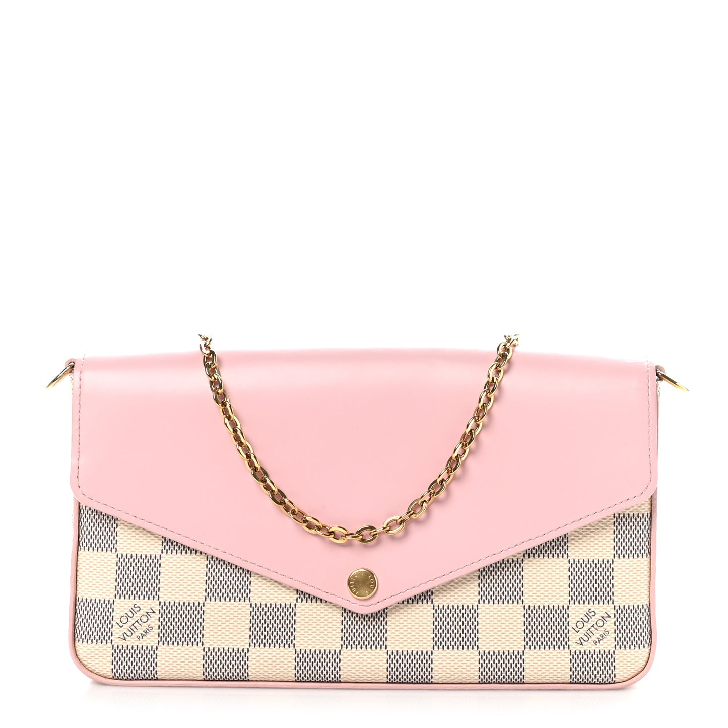 Damier Azur Calfskin Pochette Felicie Eau de Rose