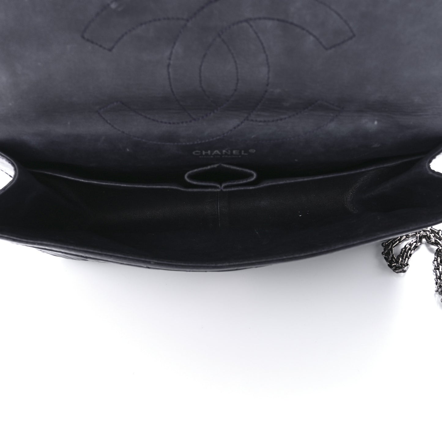Aged Calfskin Quilted 2.55 Reissue 227 Flap Navy Blue