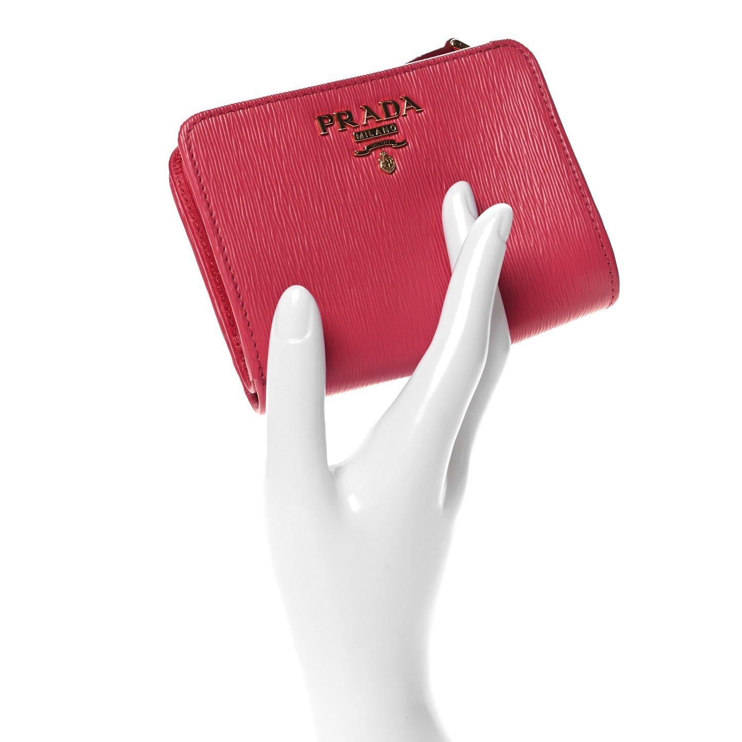 Vitello Move Metal Compact Wallet Peonia