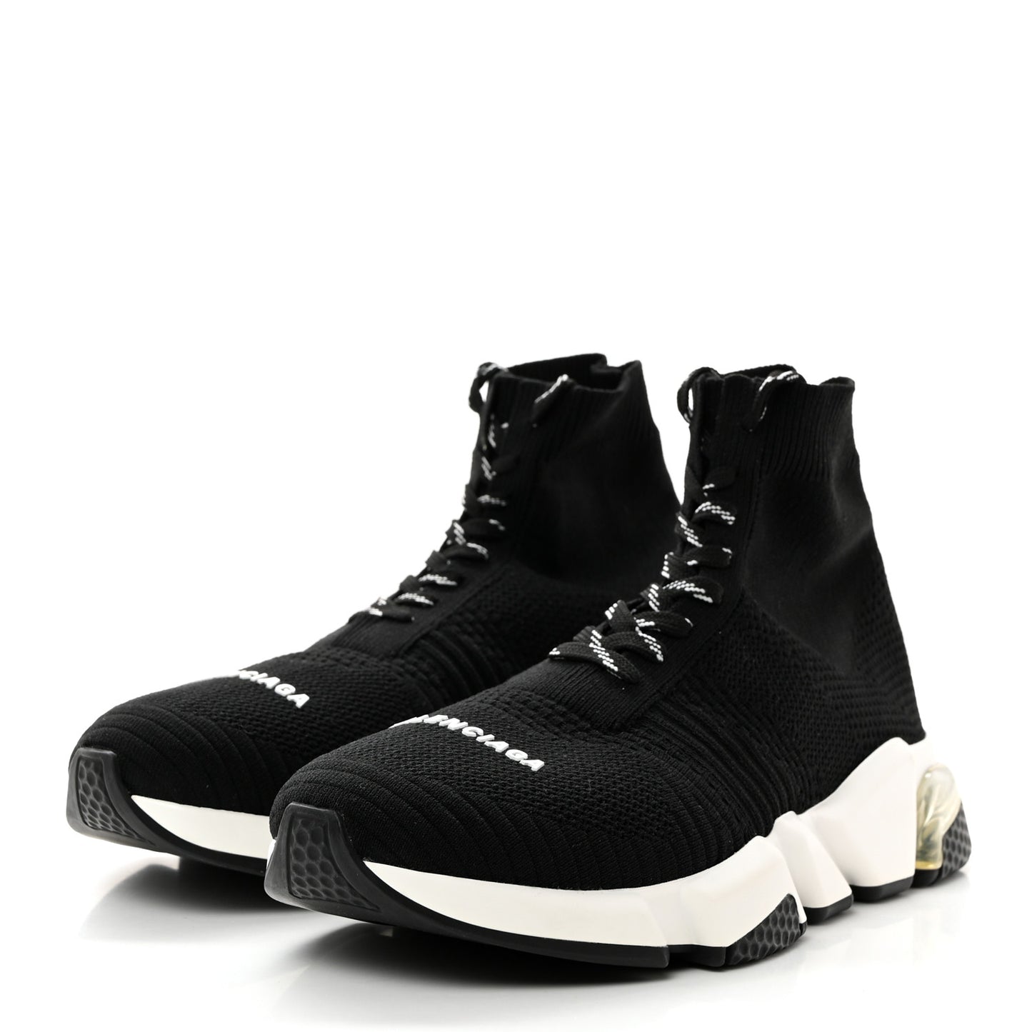Technical 3D Recycled Knit Womens Speed 2.0 Lace Up Sneakers 40 Black