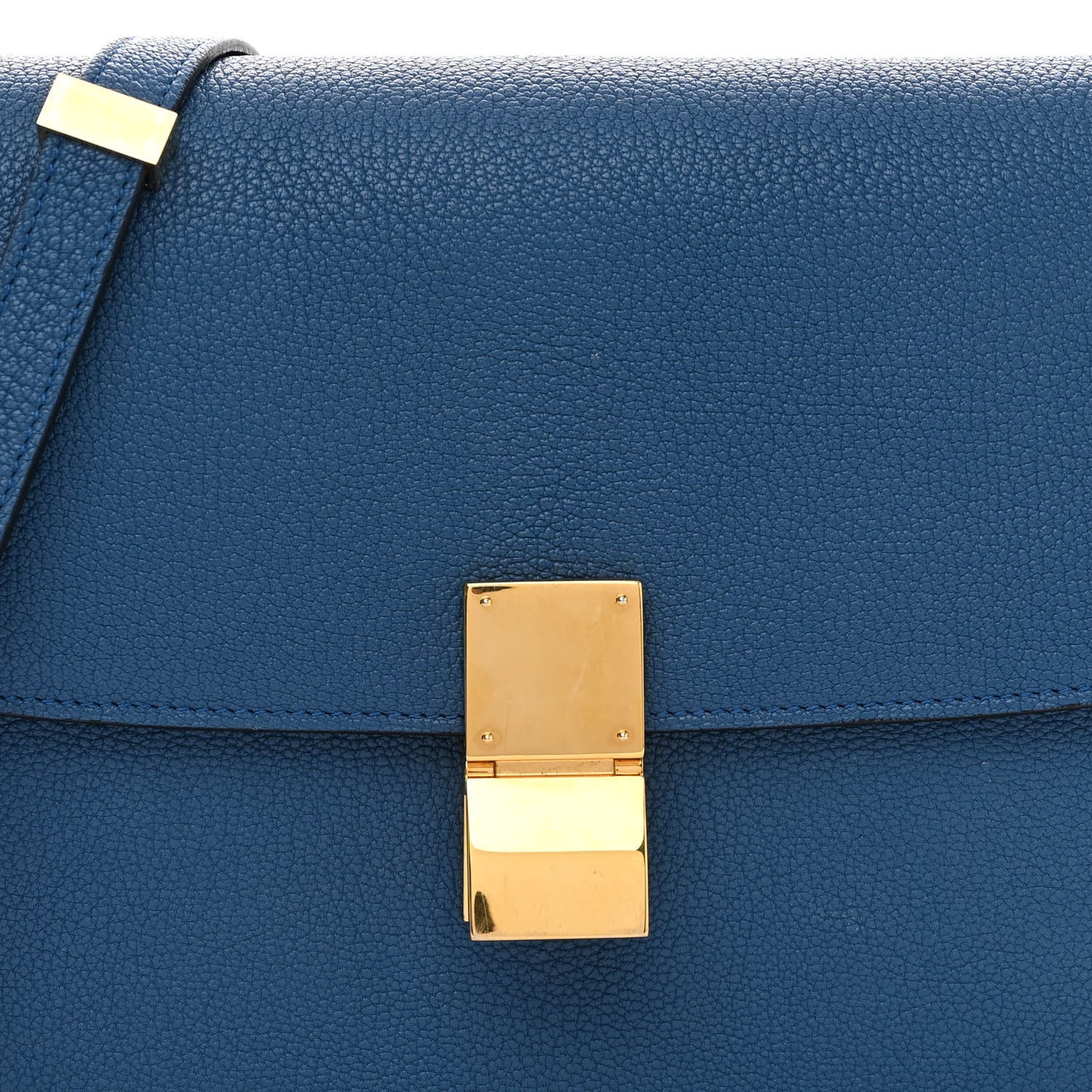 Goatskin Medium Classic Box Flap Bag Deepsea