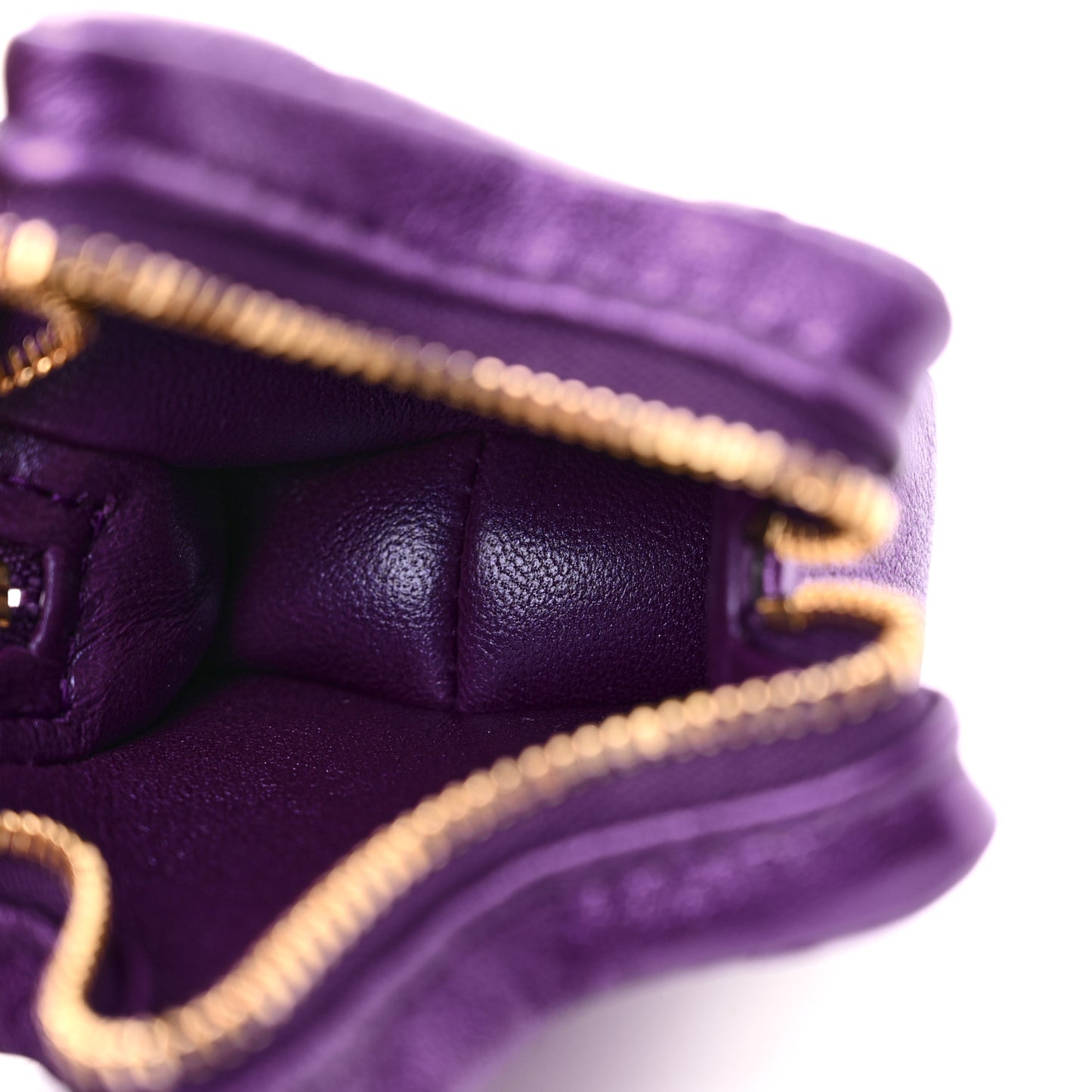 Mirror Calfskin Metallic Calfskin Quilted Hollywood Boulevard Mini Flap With Star Coin Purse Purple