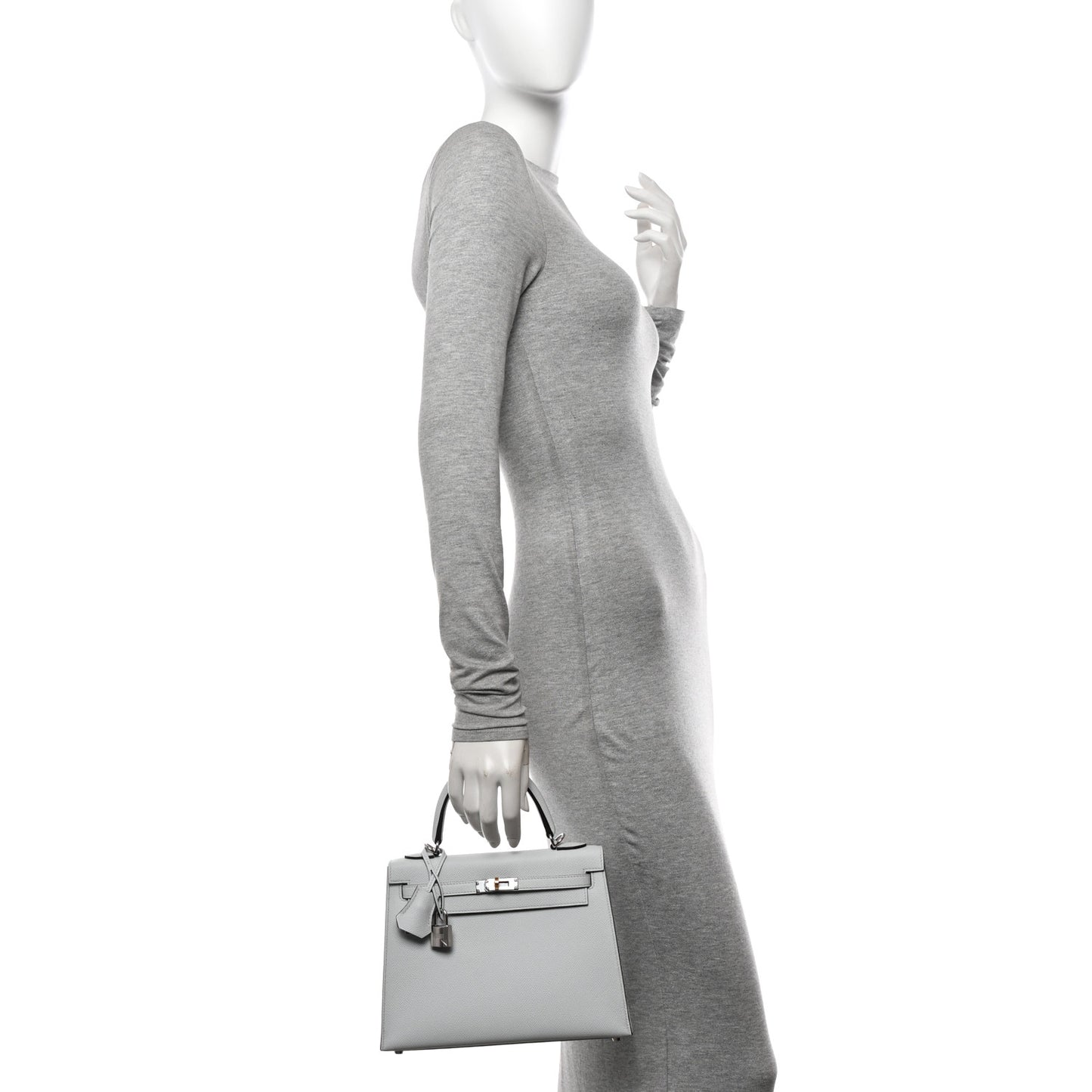 Epsom Kelly Sellier 25 Gris Platine
