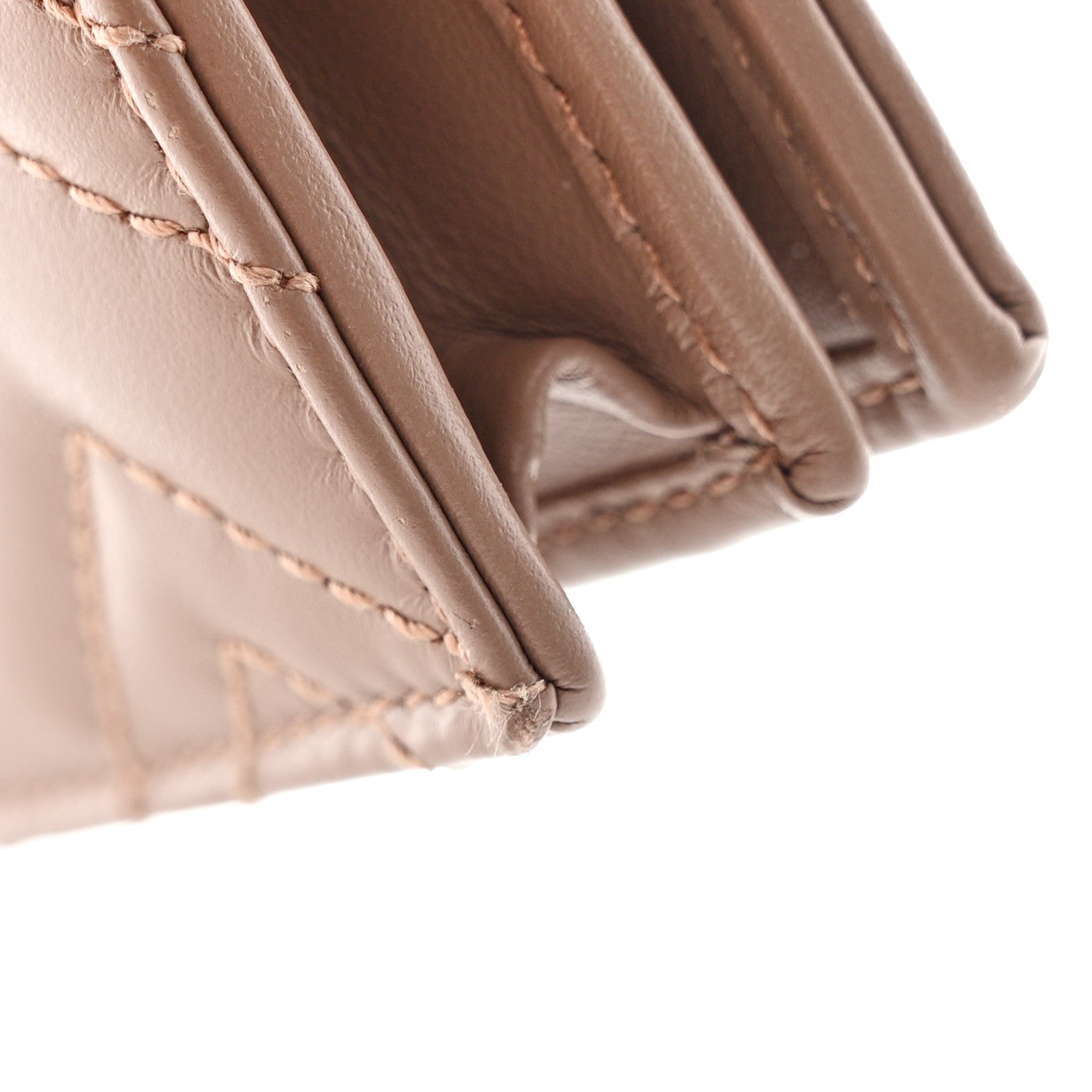 Gucci Calfskin Matelasse GG Marmont Card Case Porcelain Rose 9 of 10