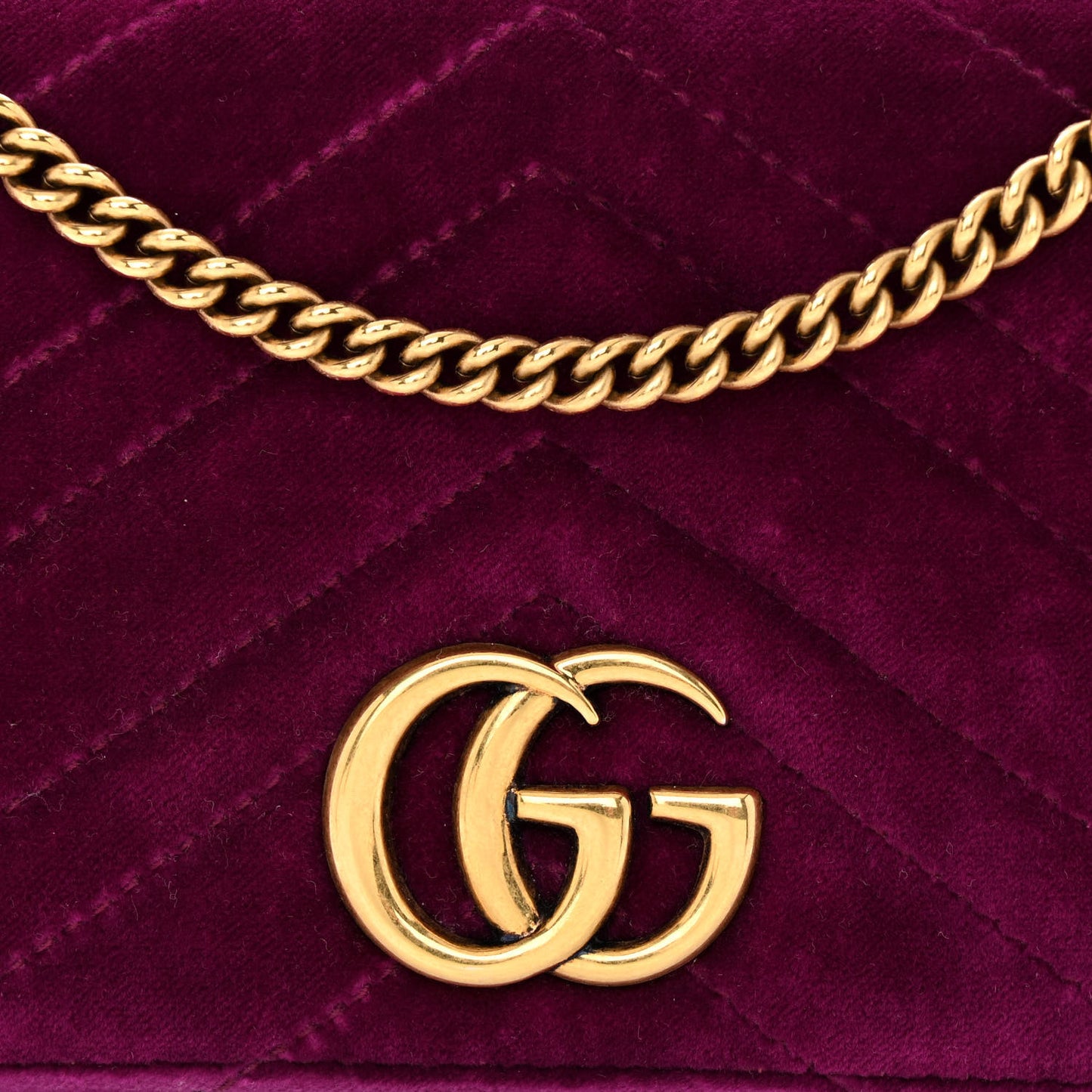 Velvet Matelasse GG Marmont Mini Bag Fuchsia Violet Cyclamen