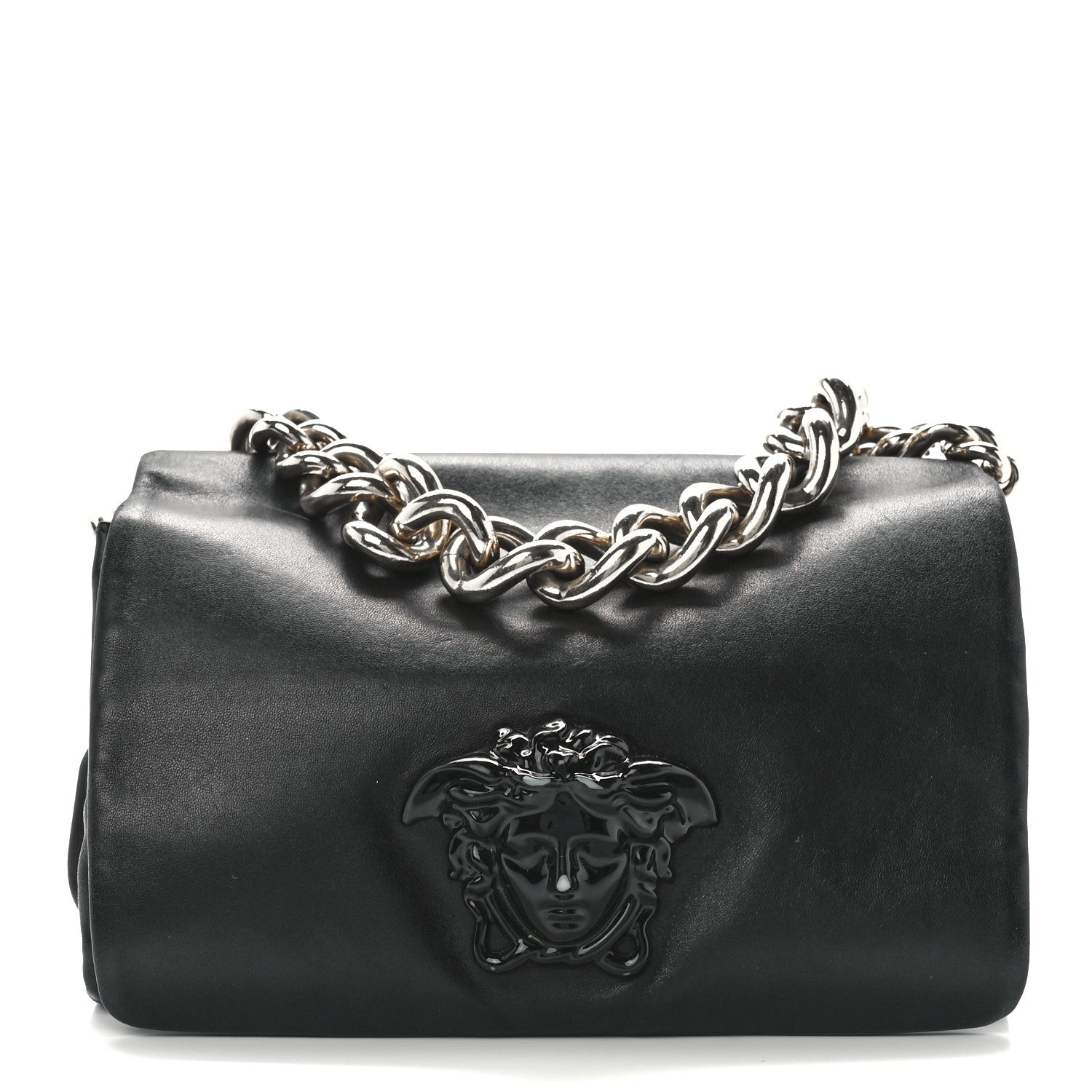 Versace Nappa Palazzo Sultan Shoulder Bag Black 2 of 20