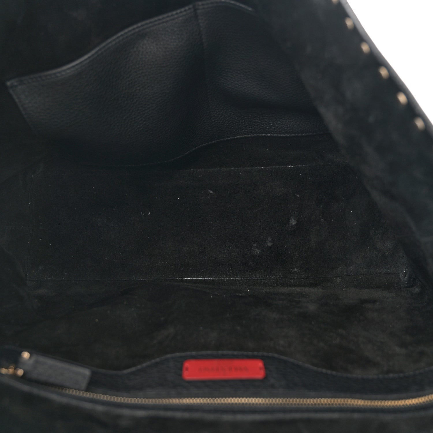 Valentino Garavani Grained Calfskin Rockstud Shoulder Tote Black 5 of 12