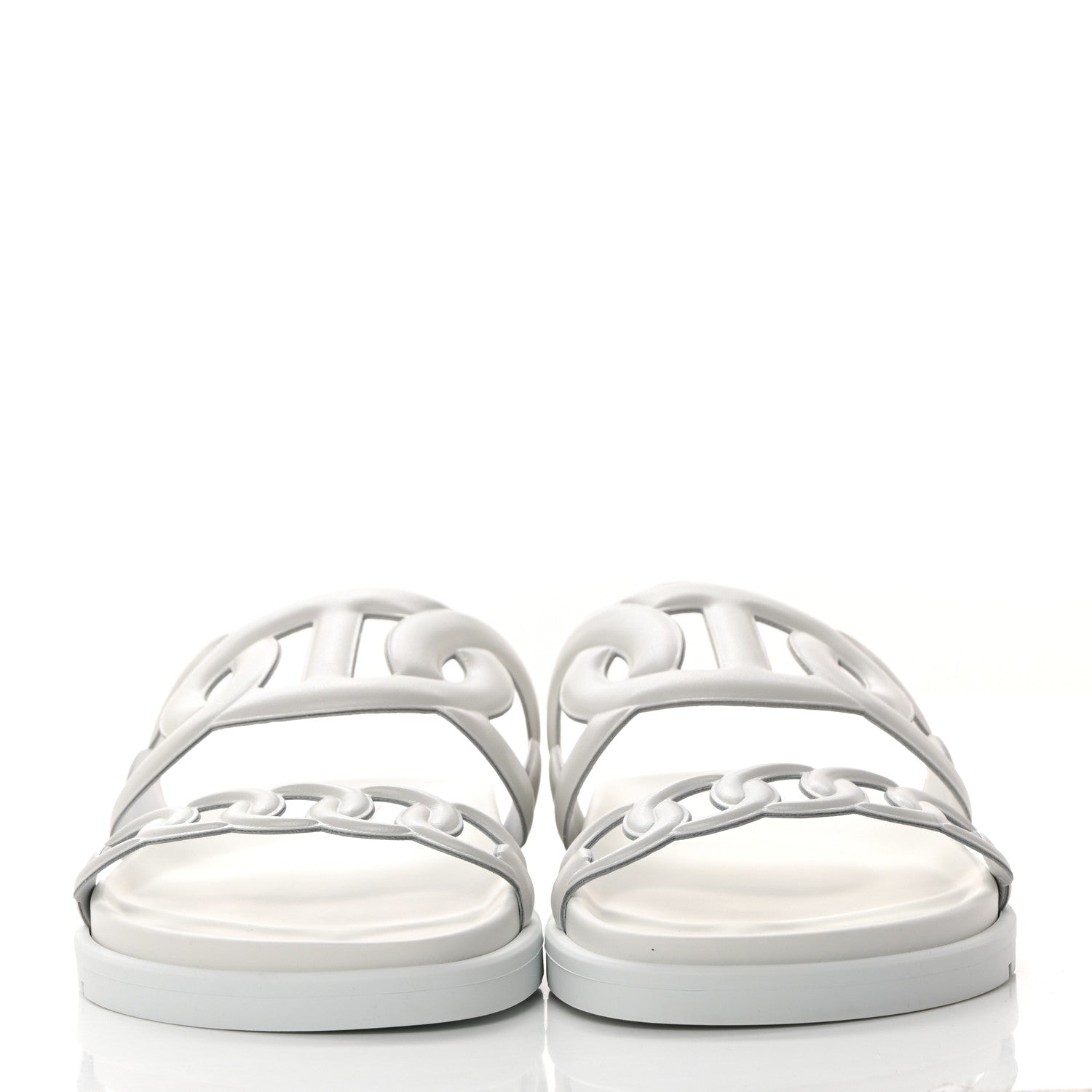 Hermes Nappa Womens Extra Sandals 37 White 2 of 9
