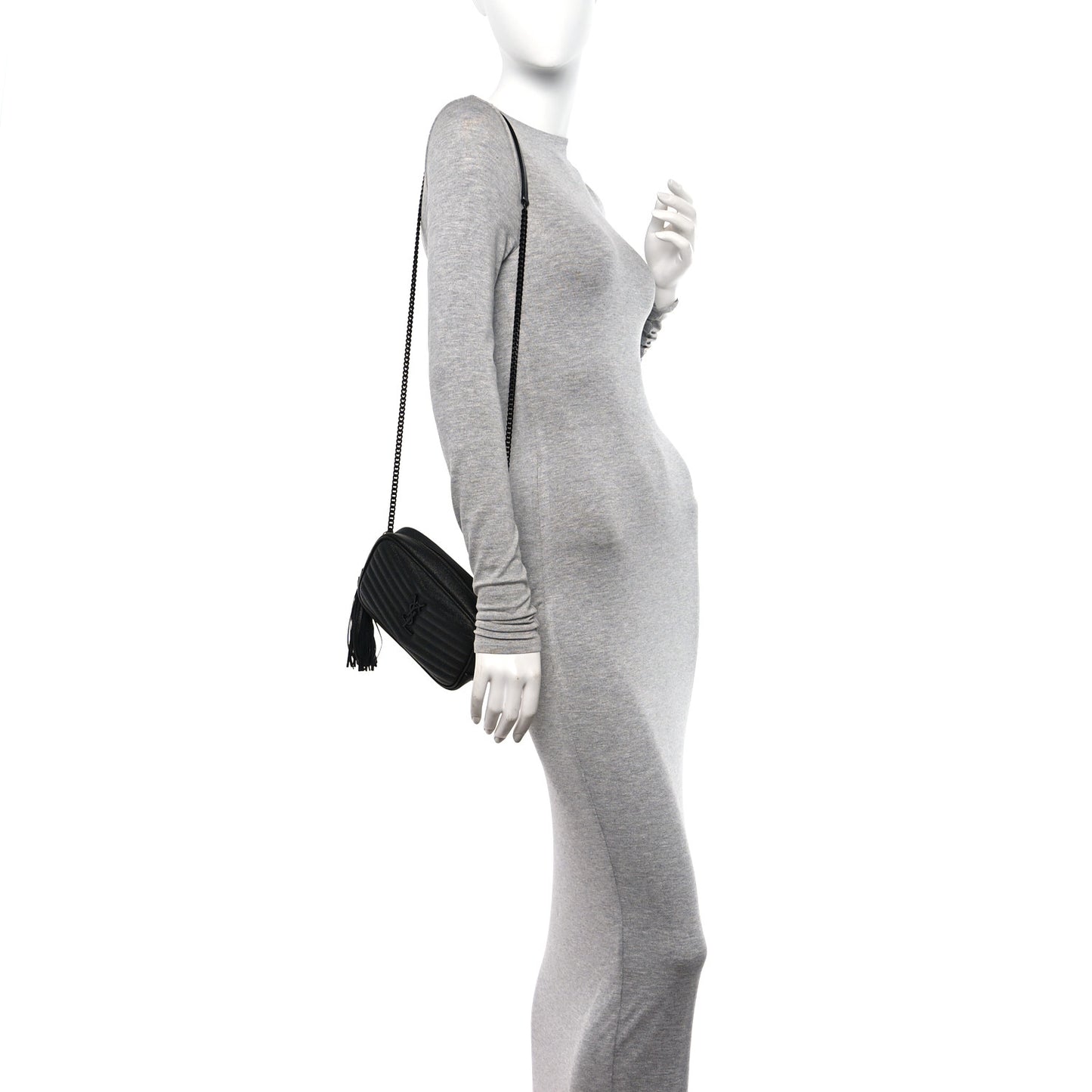 Grain De Poudre Matelasse Monochrome Monogram Mini Lou Camera Bag Black