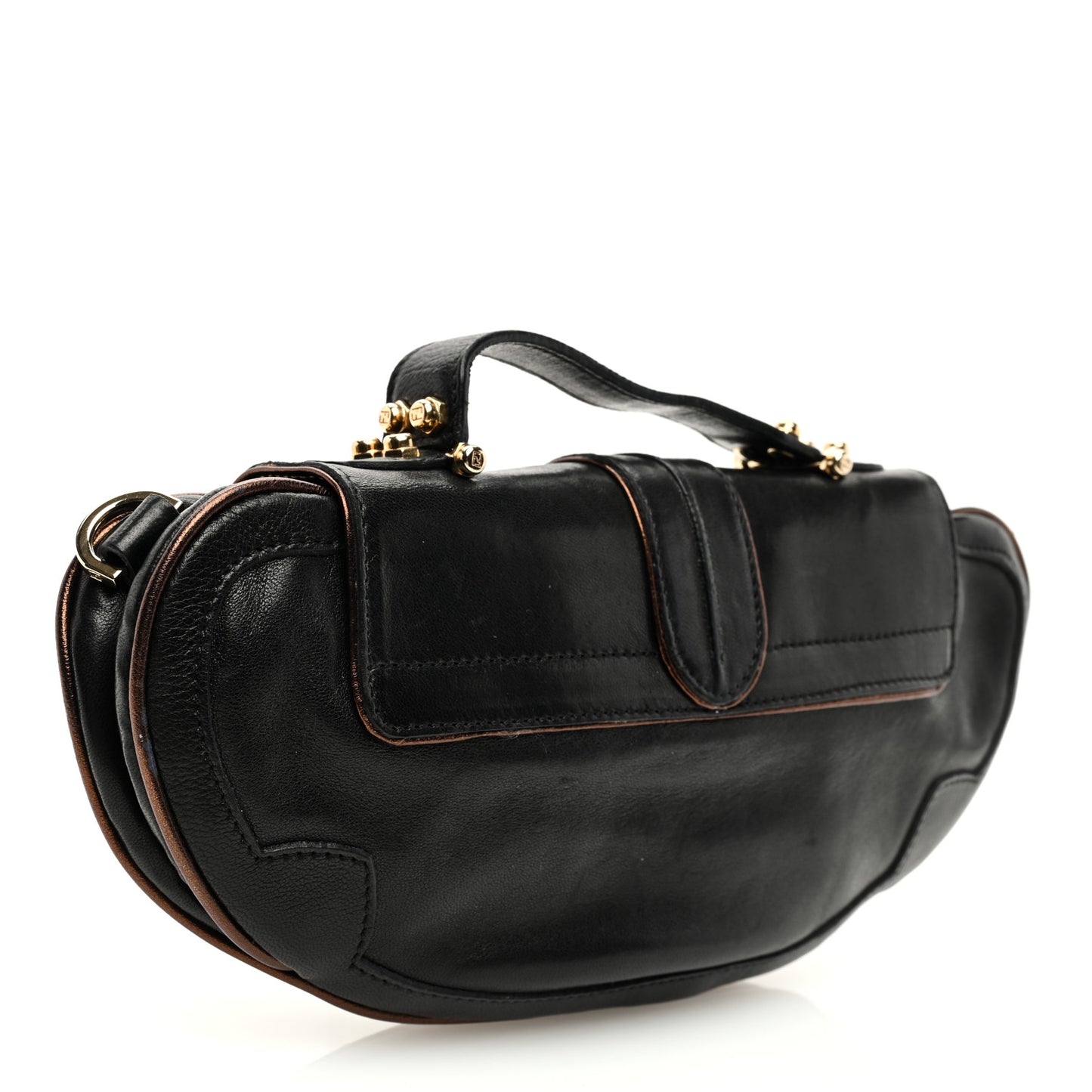 Zucca Vanity Mirror Clutch Black