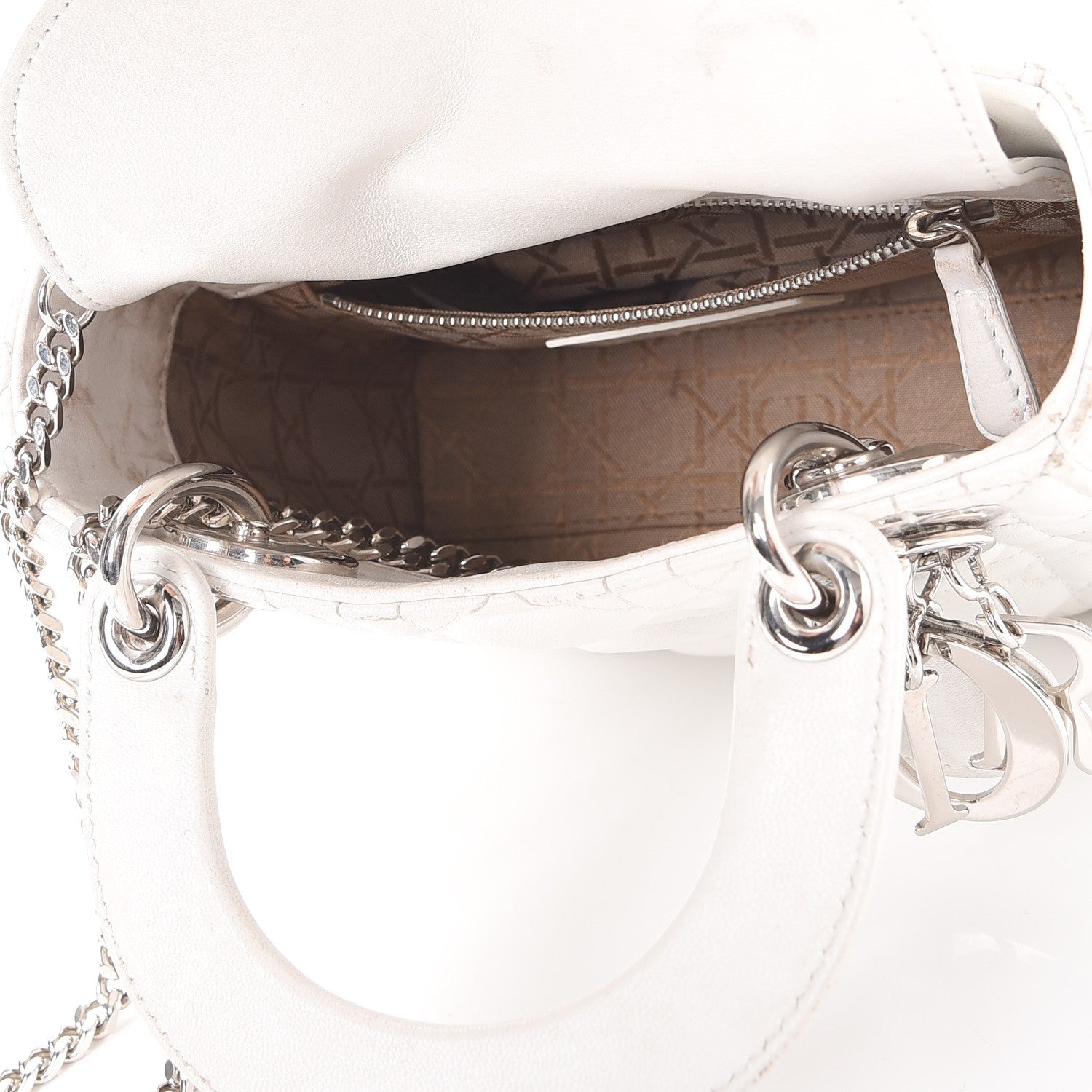 Christian Dior Lambskin Cannage Mini Lady Dior White 5 of 18