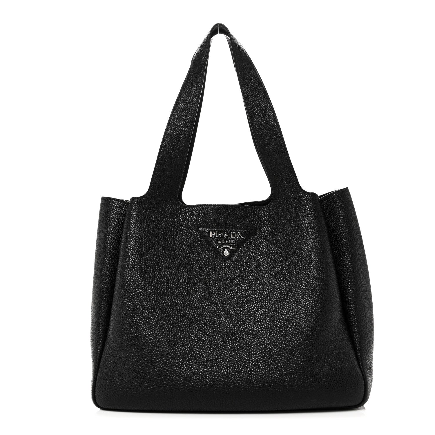 Prada Vitello Daino Soft Large Dynamique Tote Black 1882743