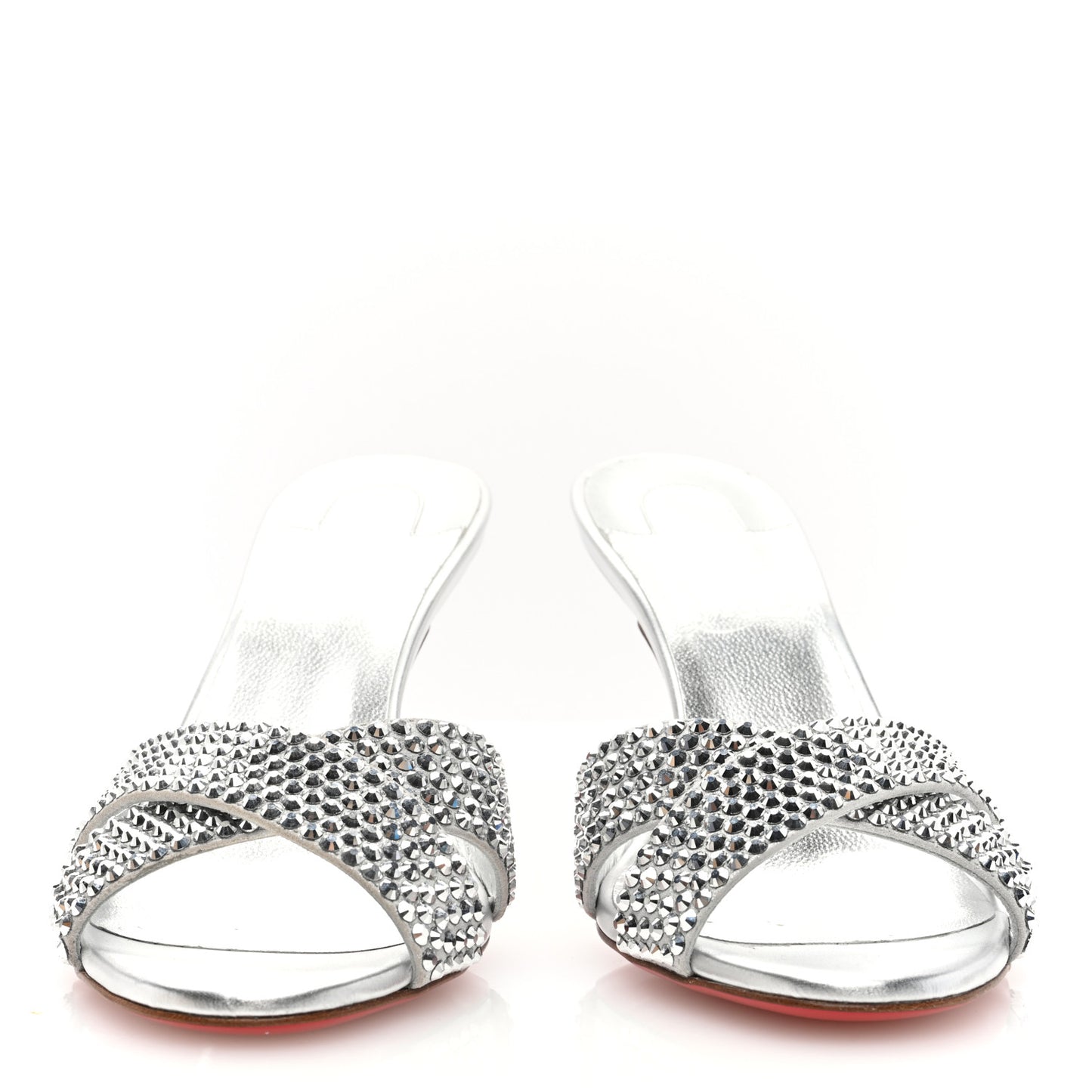 Suede Metallic Kid Lambskin Strass Mariza Is Back 85 Sandals 36 Silver
