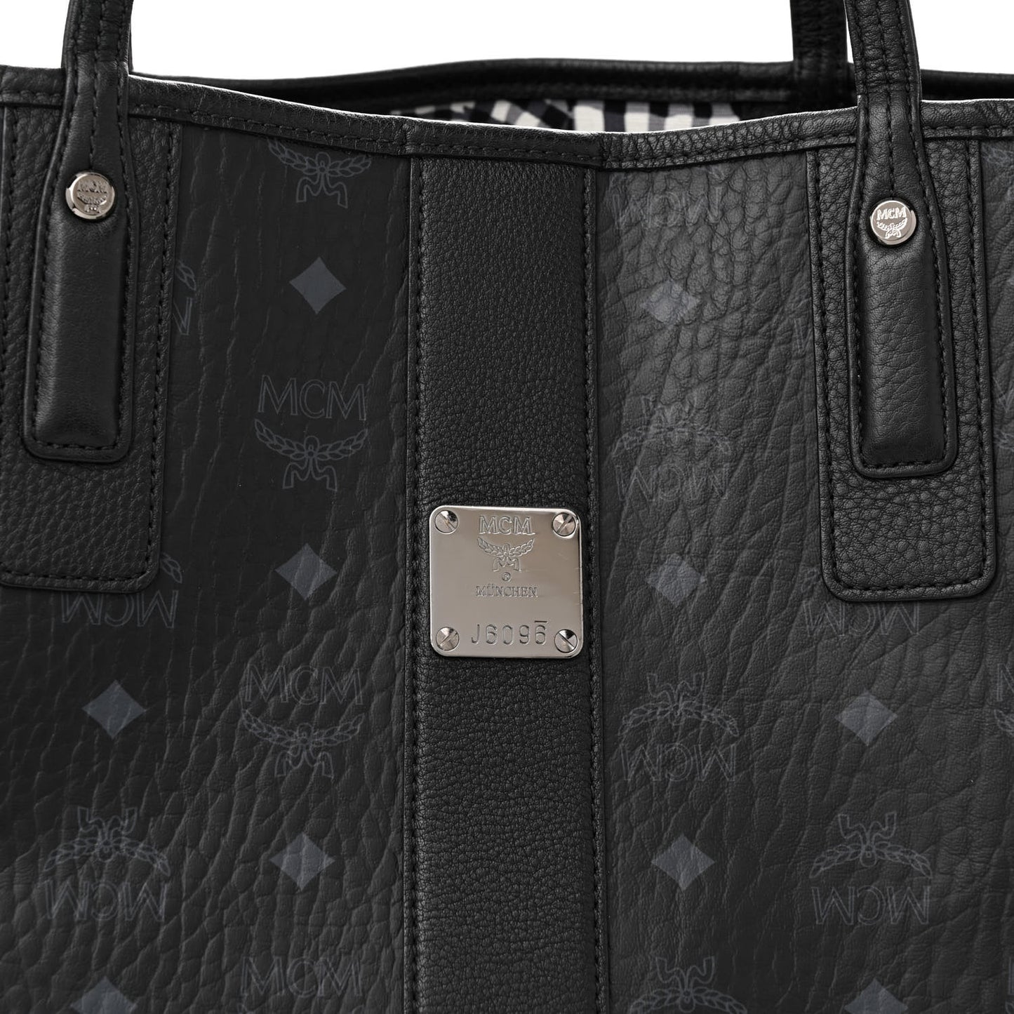 Visetos Medium Liz Reversible Shopper Tote Black