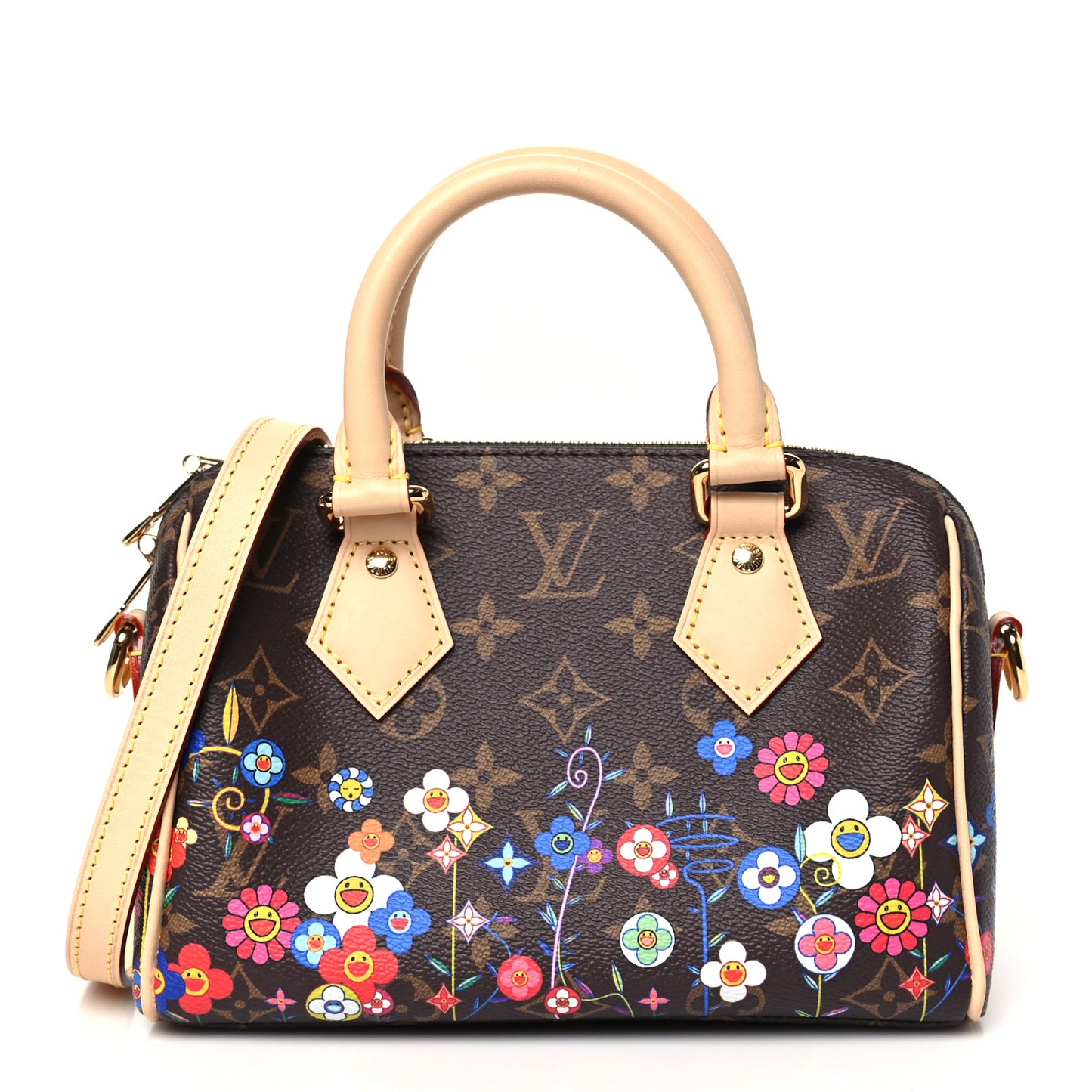 LV X TM Monogram Flowers Speedy Bandouliere 20