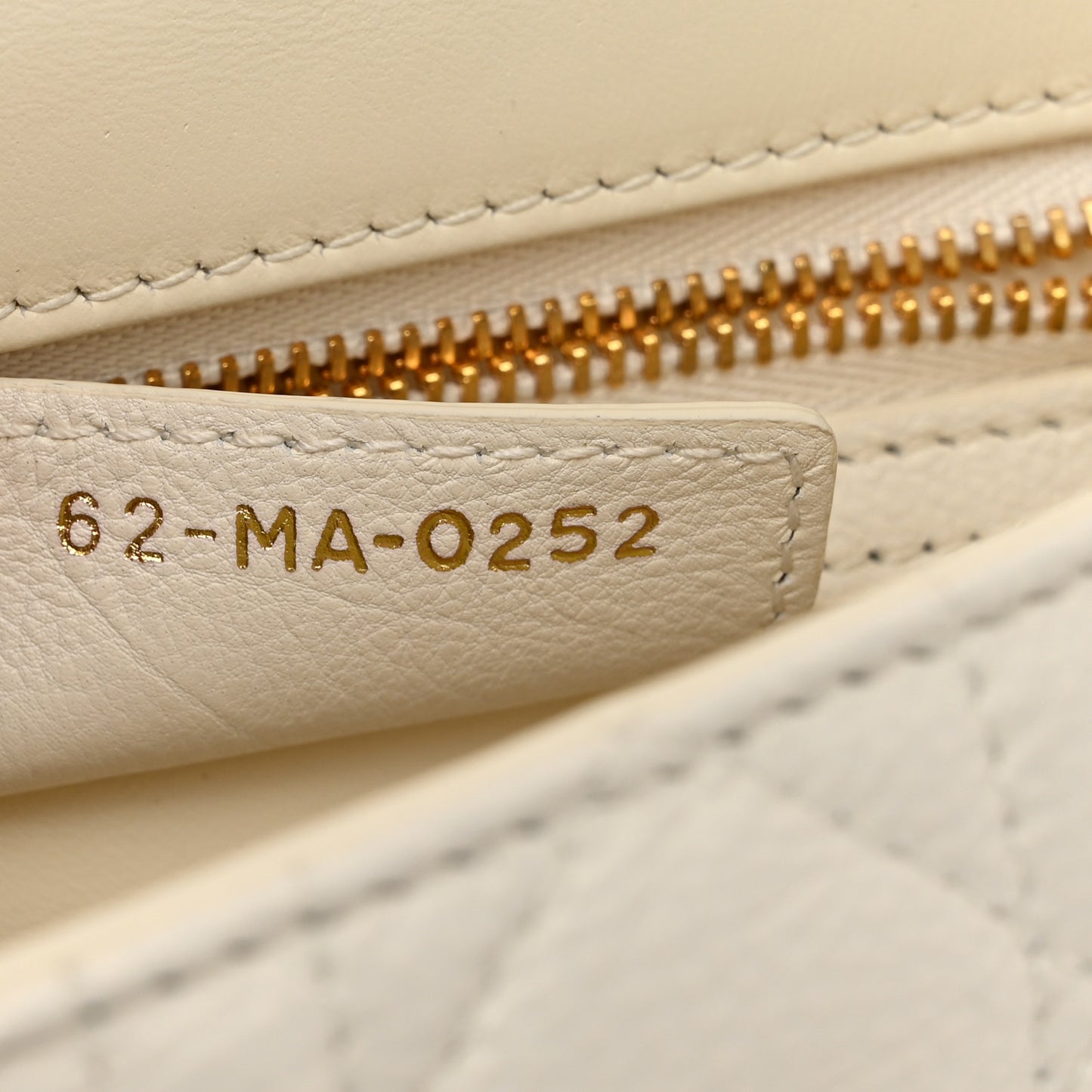 Calfskin Cannage Small Caro Bag Ivory