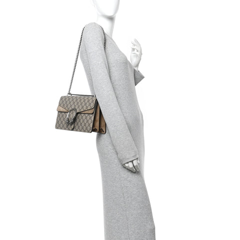 GG Supreme Monogram Small Dionysus Shoulder Bag Taupe
