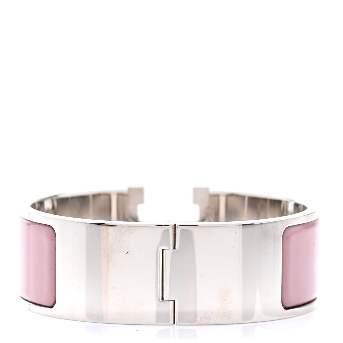 Enamel Wide Clic Clac H Bracelet PM Rose Poudre