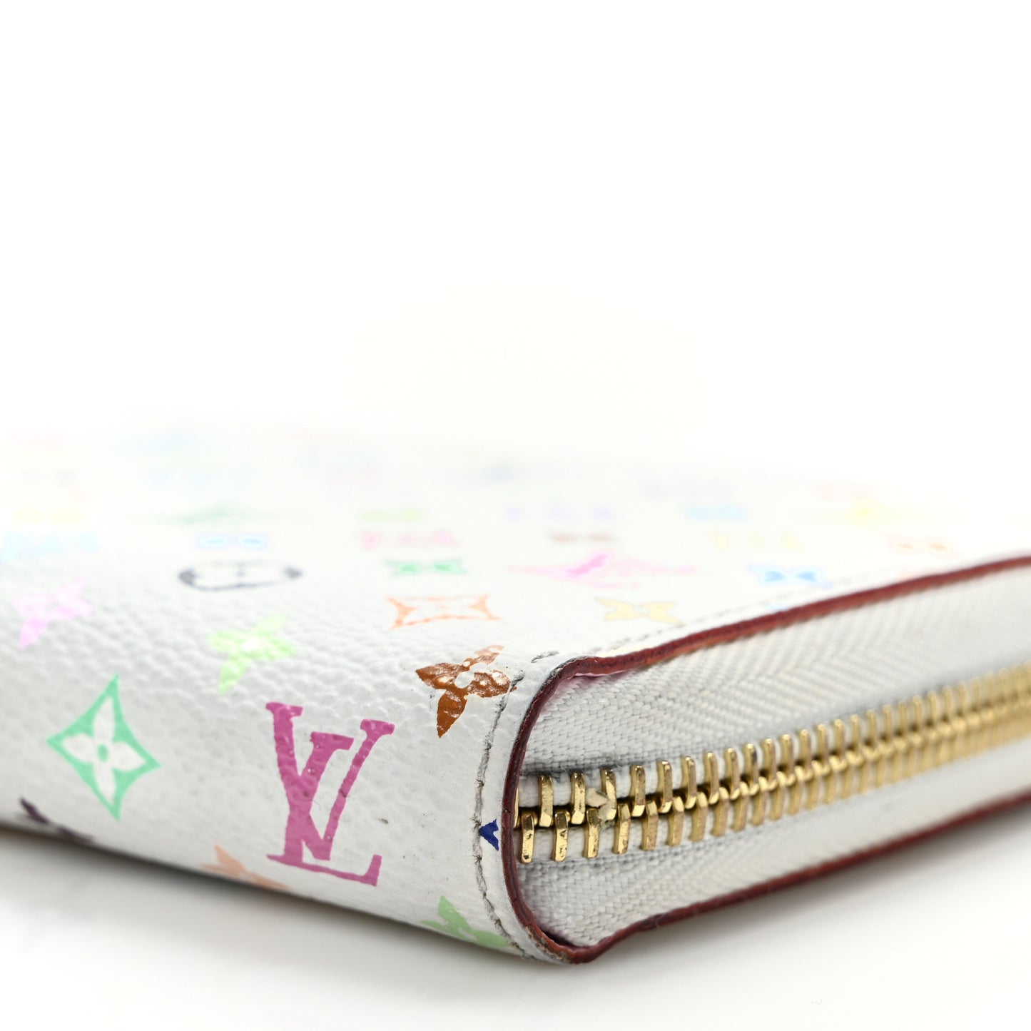 Monogram Multicolor Zippy Wallet White Litchi