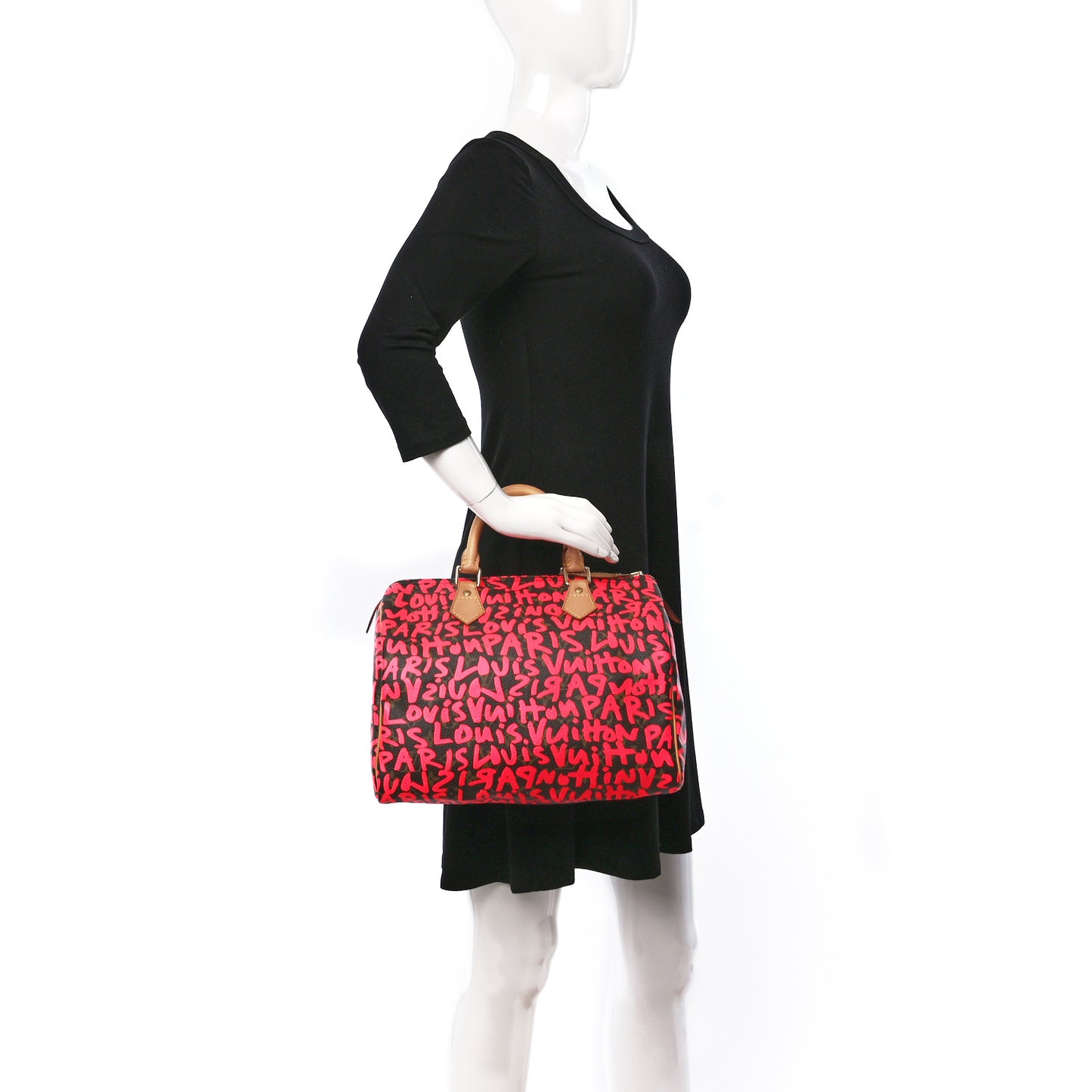 Monogram Graffiti Speedy 30 Fuchsia
