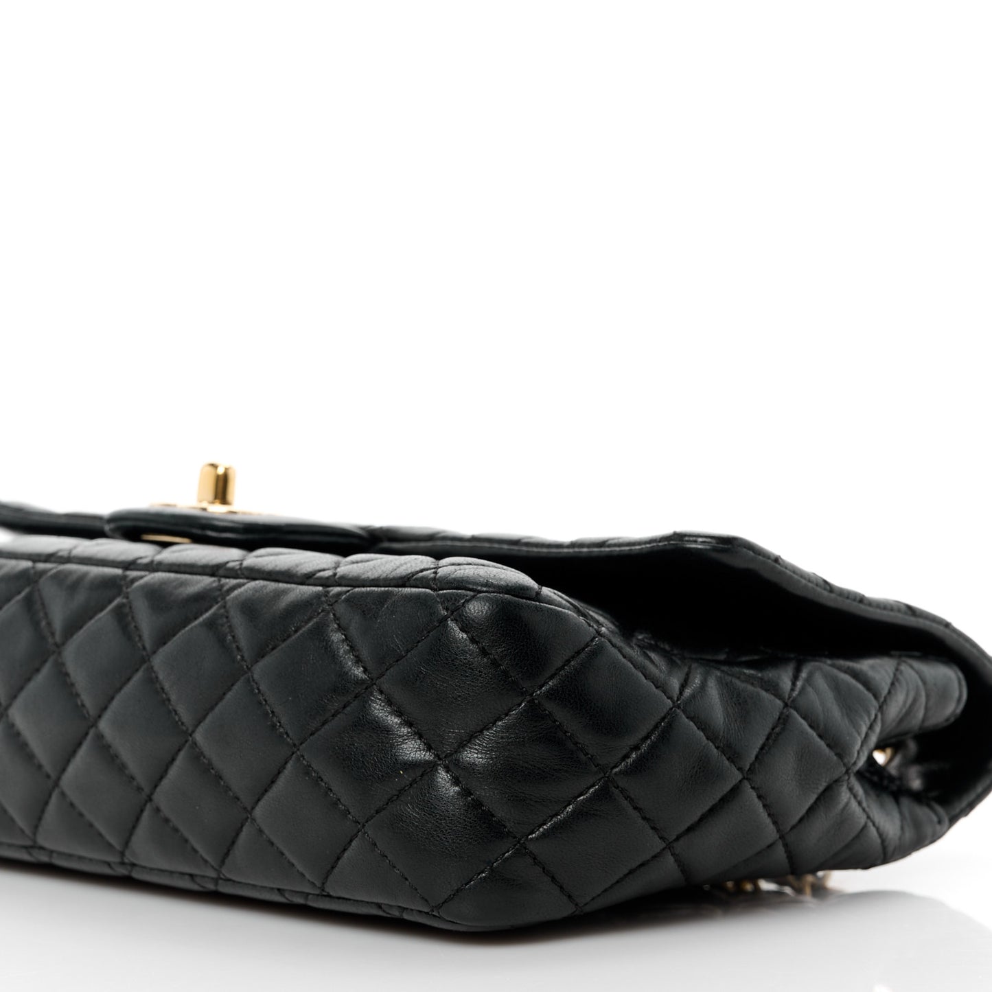 Lambskin Quilted Valentine Charms Medium Single Flap Black