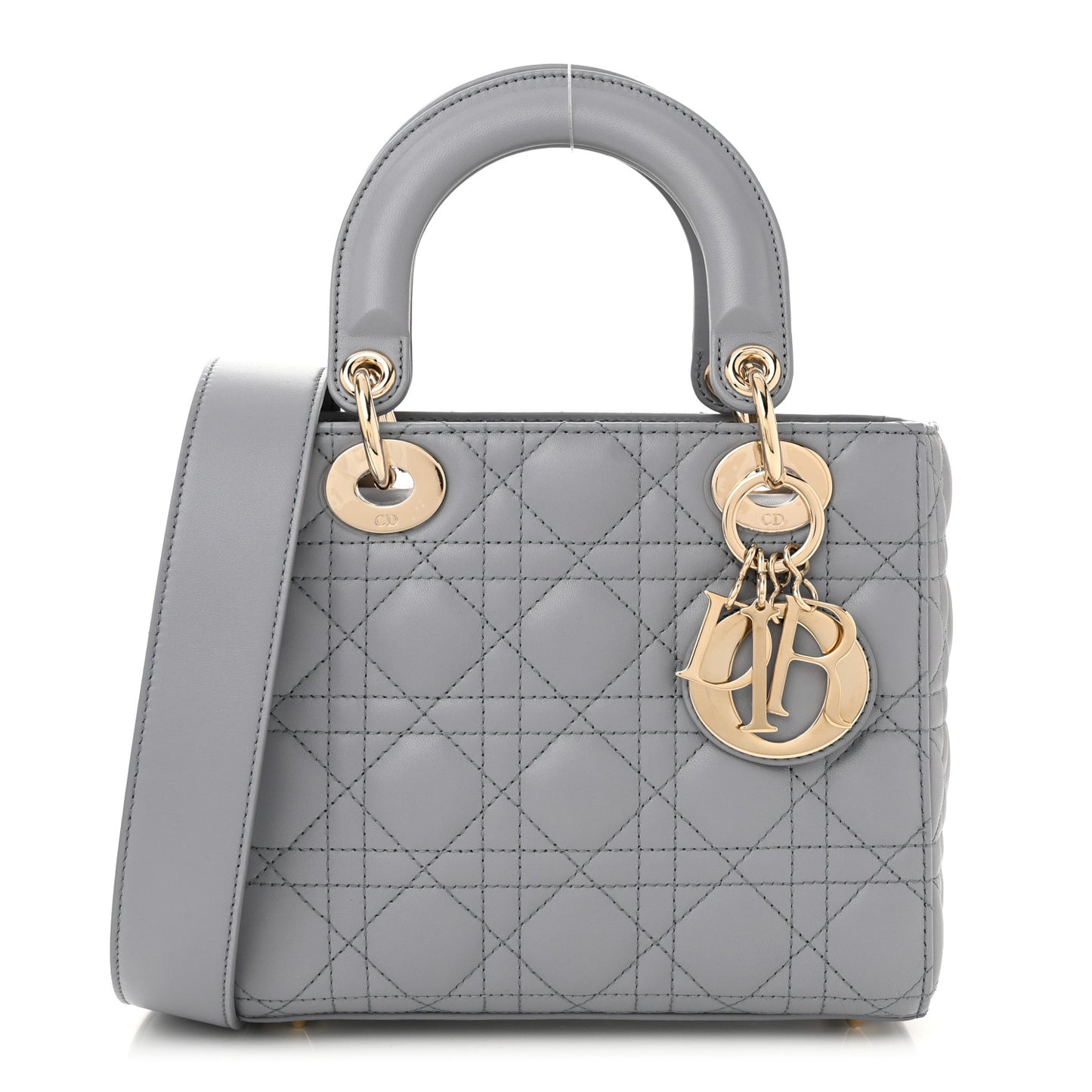 Lambskin Cannage Small My ABCDior Lady Dior Grey