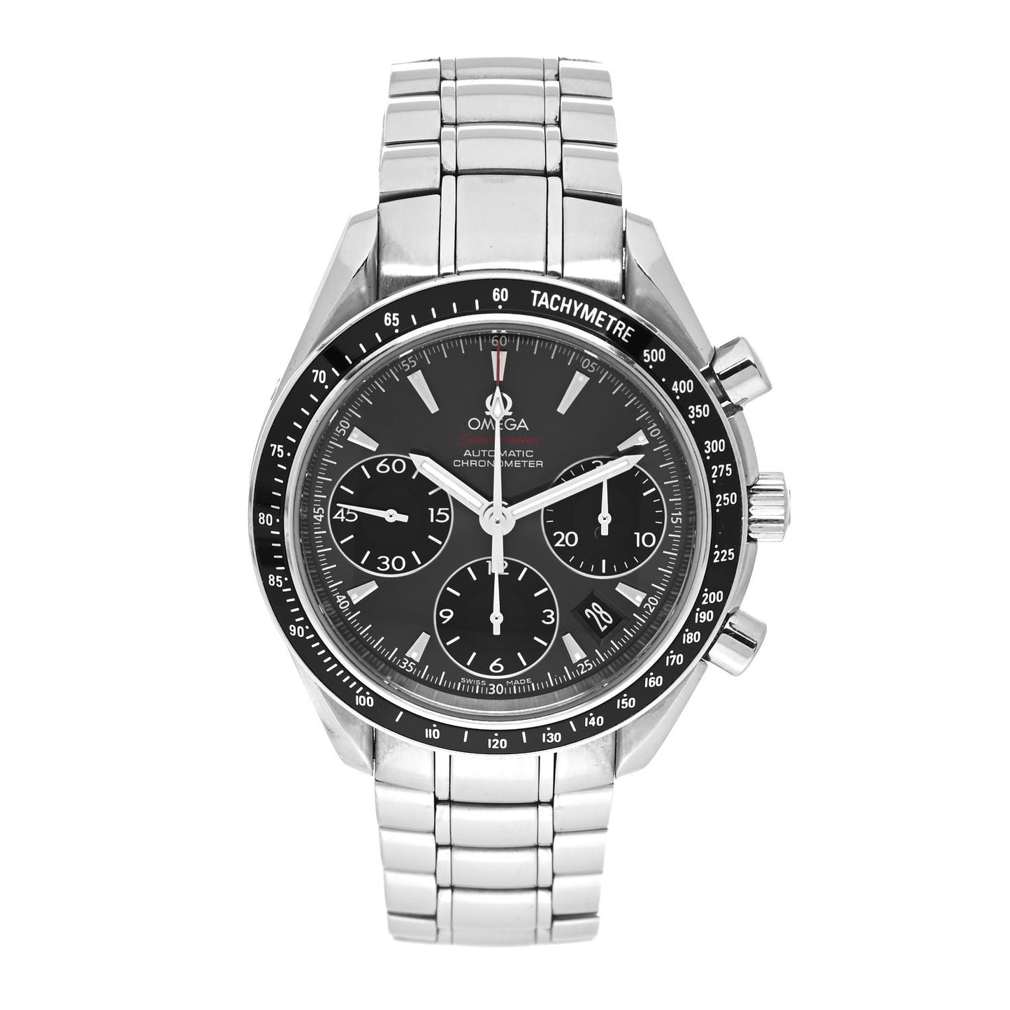 Stainless Steel 40mm Speedmaster Date Chronograph Automatic Watch Grey 323.30.40.40.06.001