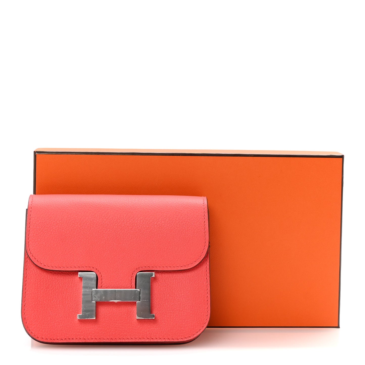 Evercolor Bi-Color Constance Slim Wallet Rose Texas Sienne