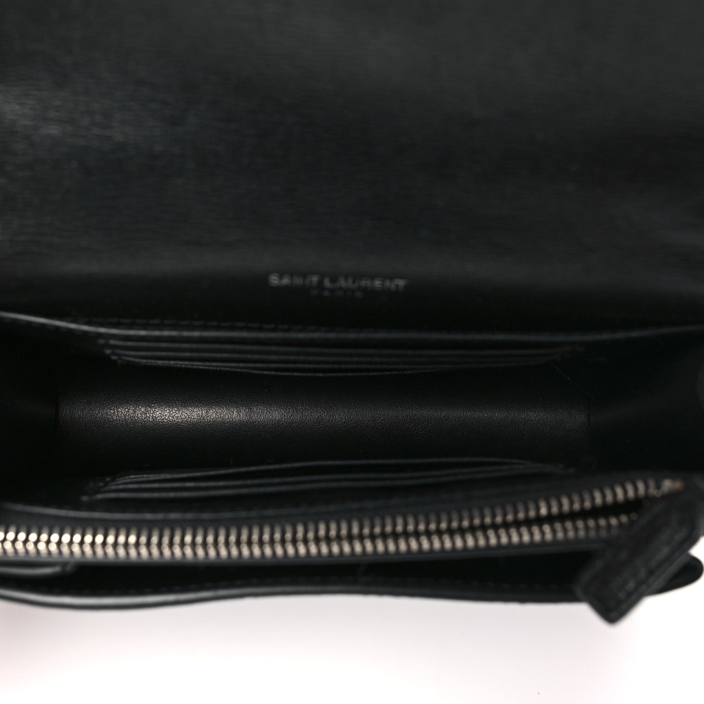 Calfskin Monogram Sunset Chain Wallet Black