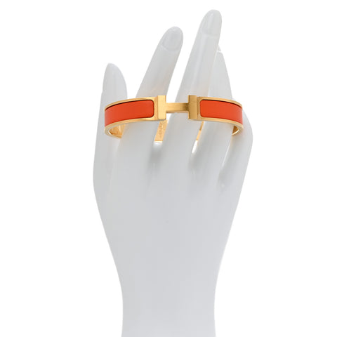 Matte Enamel Narrow Clic Clac HH Bracelet T4 Orange