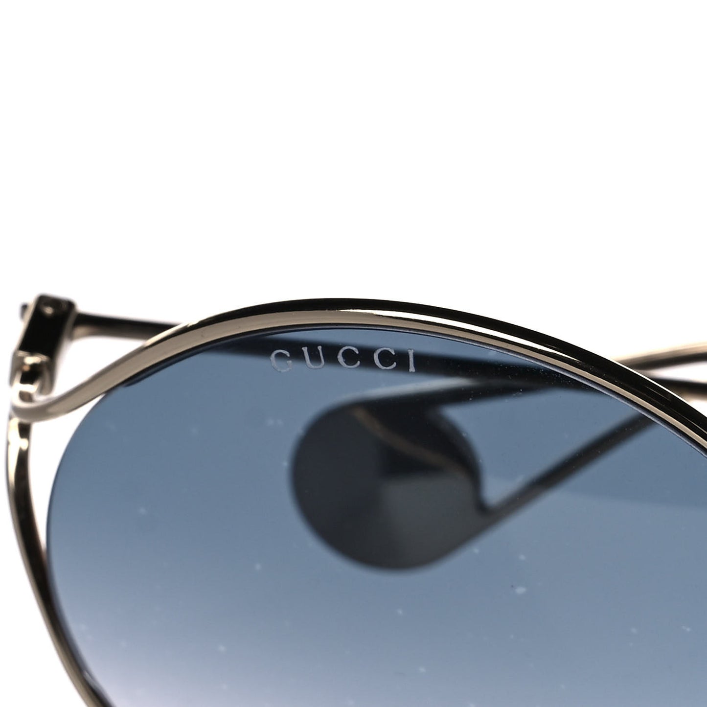 Round Pearl Tip Sunglasses GG0253S Gold