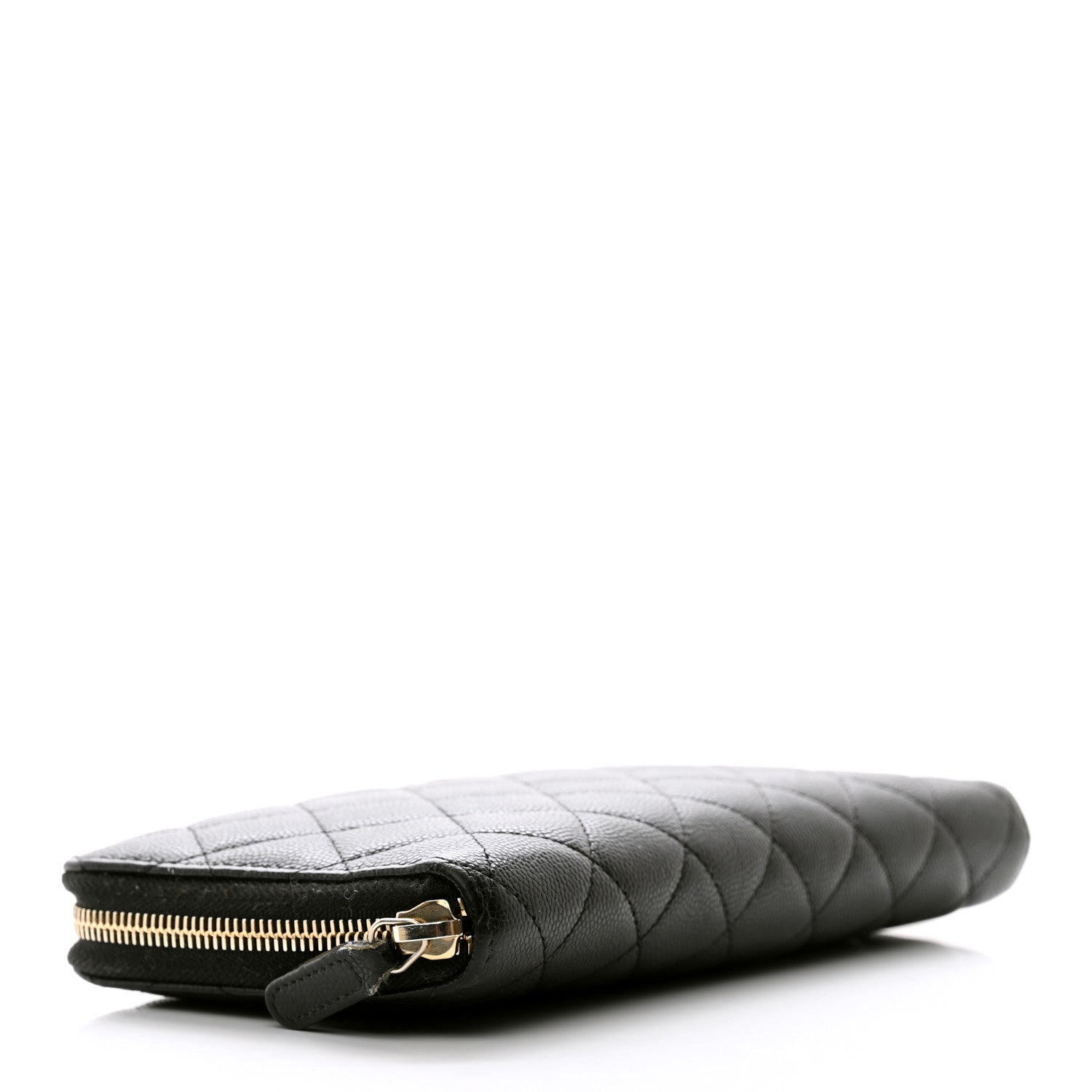 Chanel Caviar Quilted Large Zip Around Organizer Wallet Black 4 of 11
