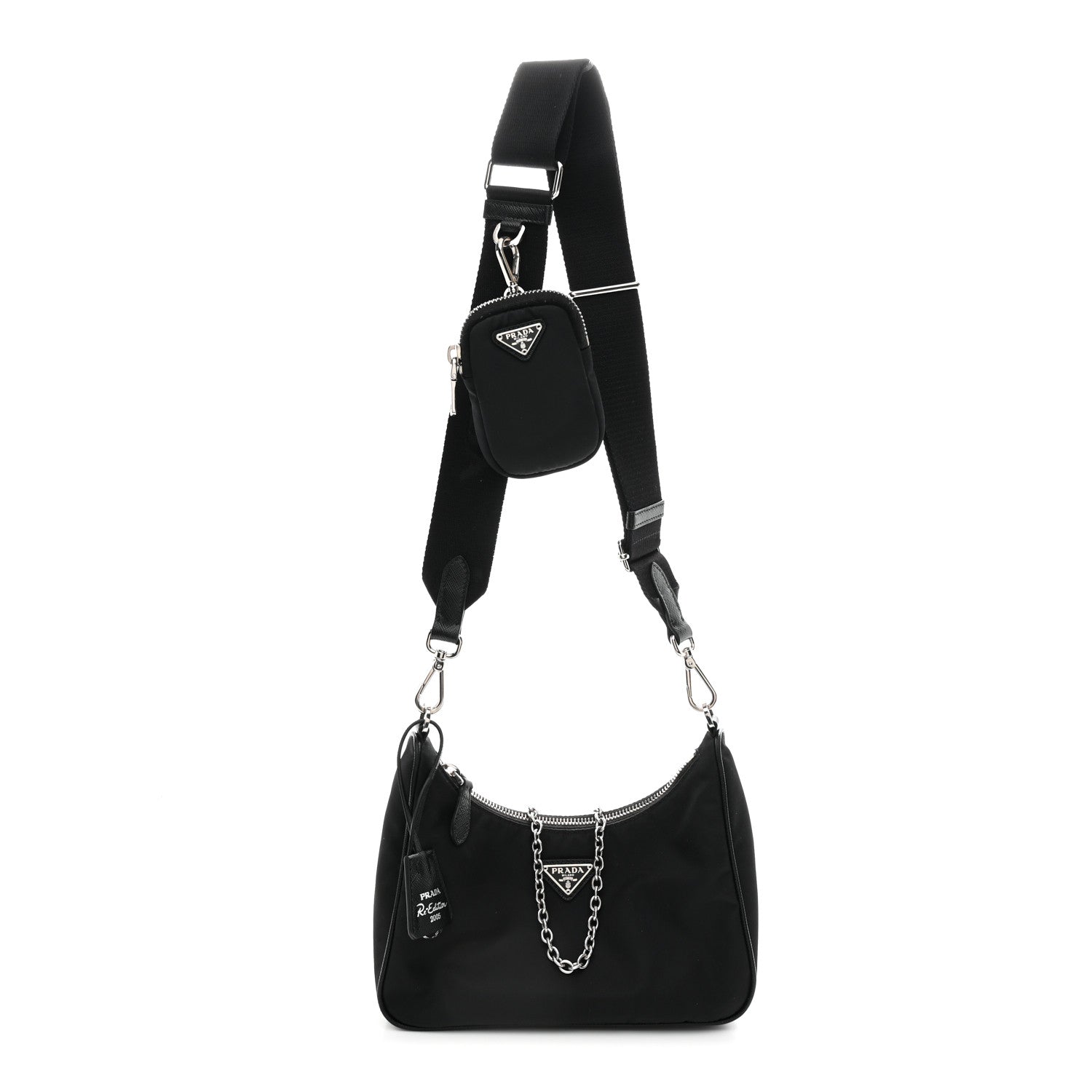 Prada Nylon Re-Edition 2005 Shoulder Bag Black 1819577 – FASHIONPHILE