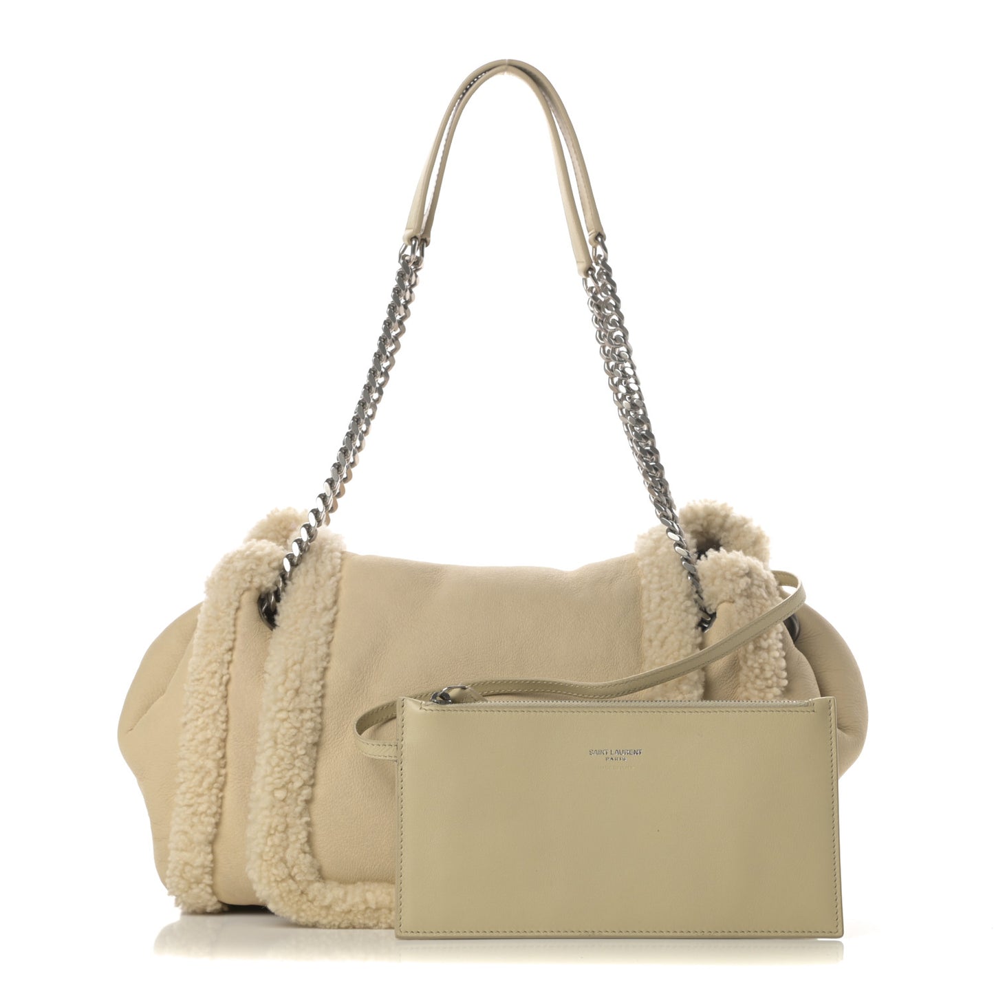 Shearling Medium Nolita Shoulder Bag Natural
