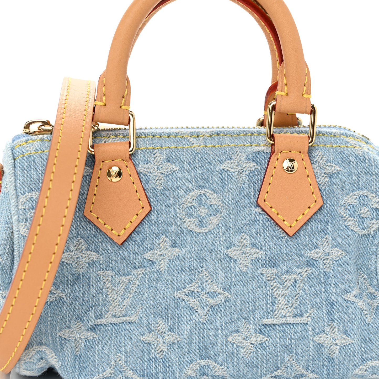 Monogram Denim Nano Speedy Sky Blue
