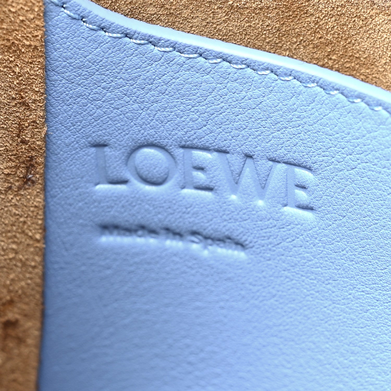 Loewe Calfskin Small Hammock Nugget Shoulder Bag Celestine Blue 6 of 10